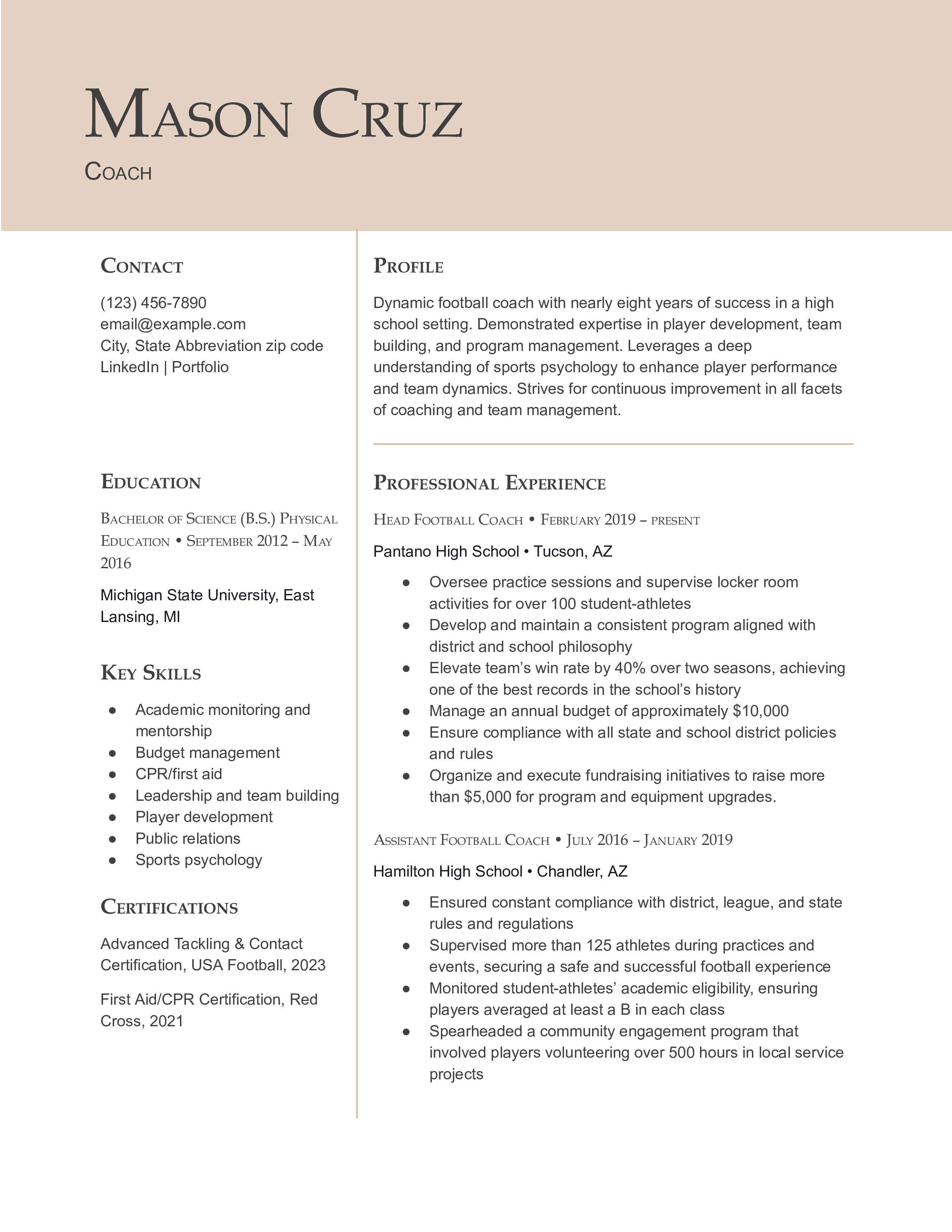 Coaching Resume Templates and Examples.docx