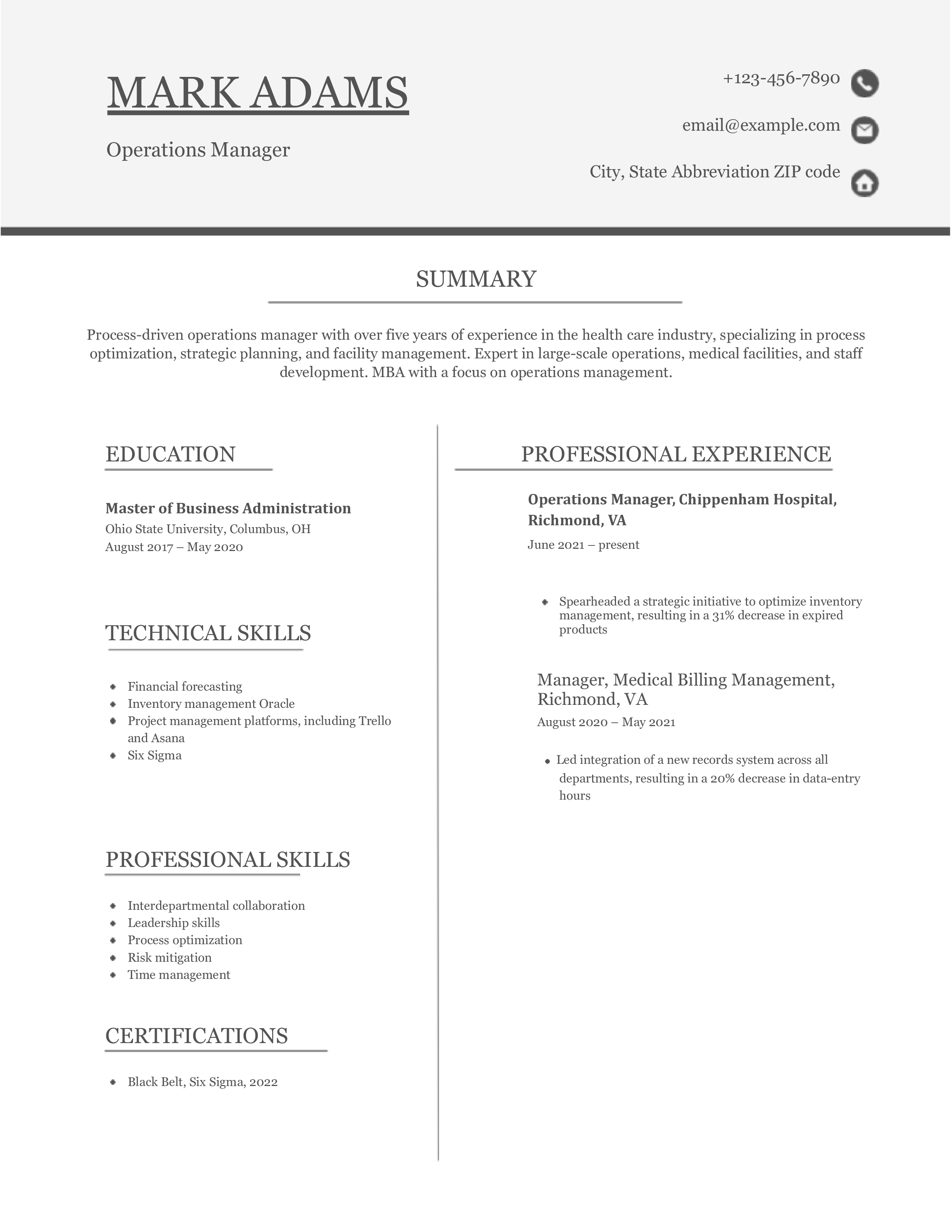 Hybrid Resume Templates and Examples