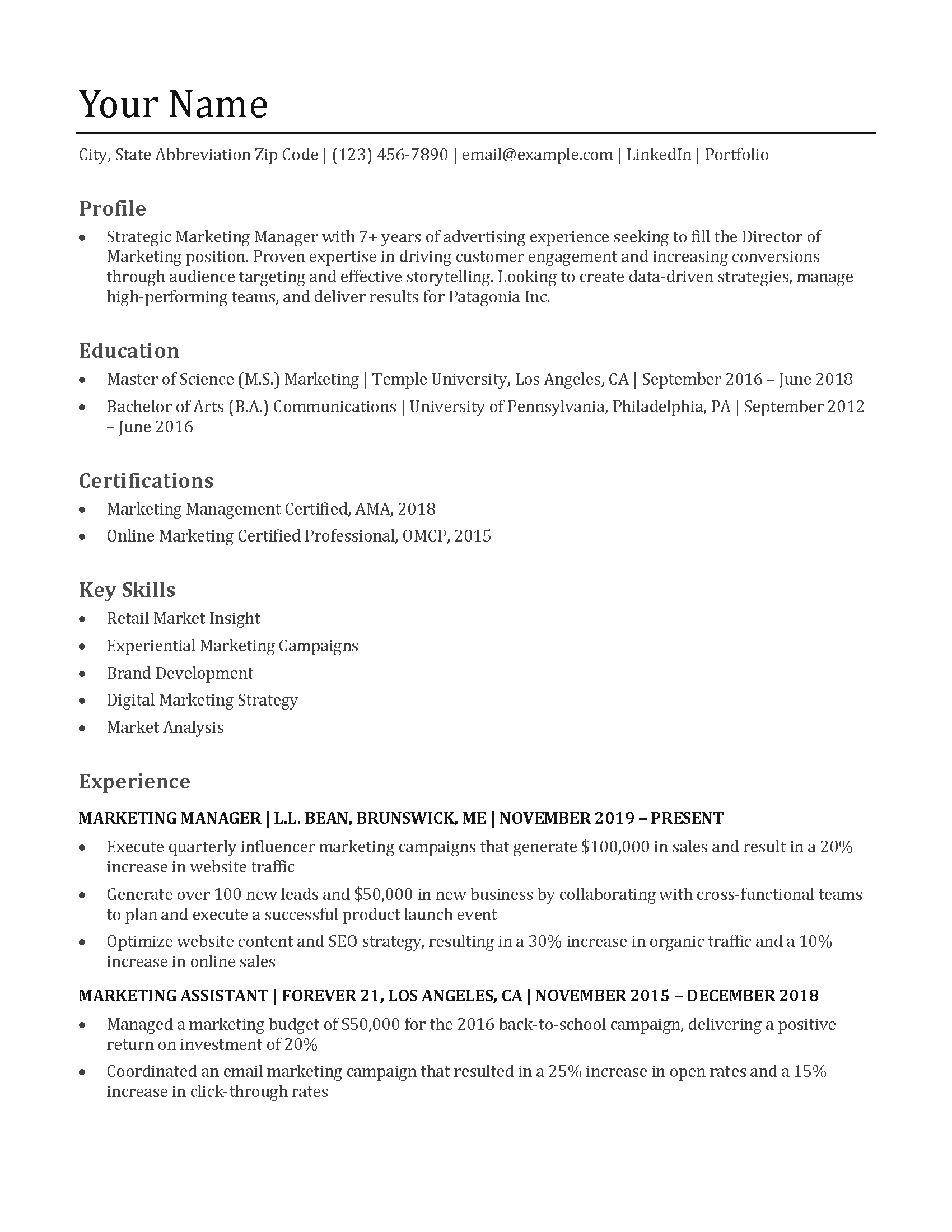 Executive Resume Templates and Examples