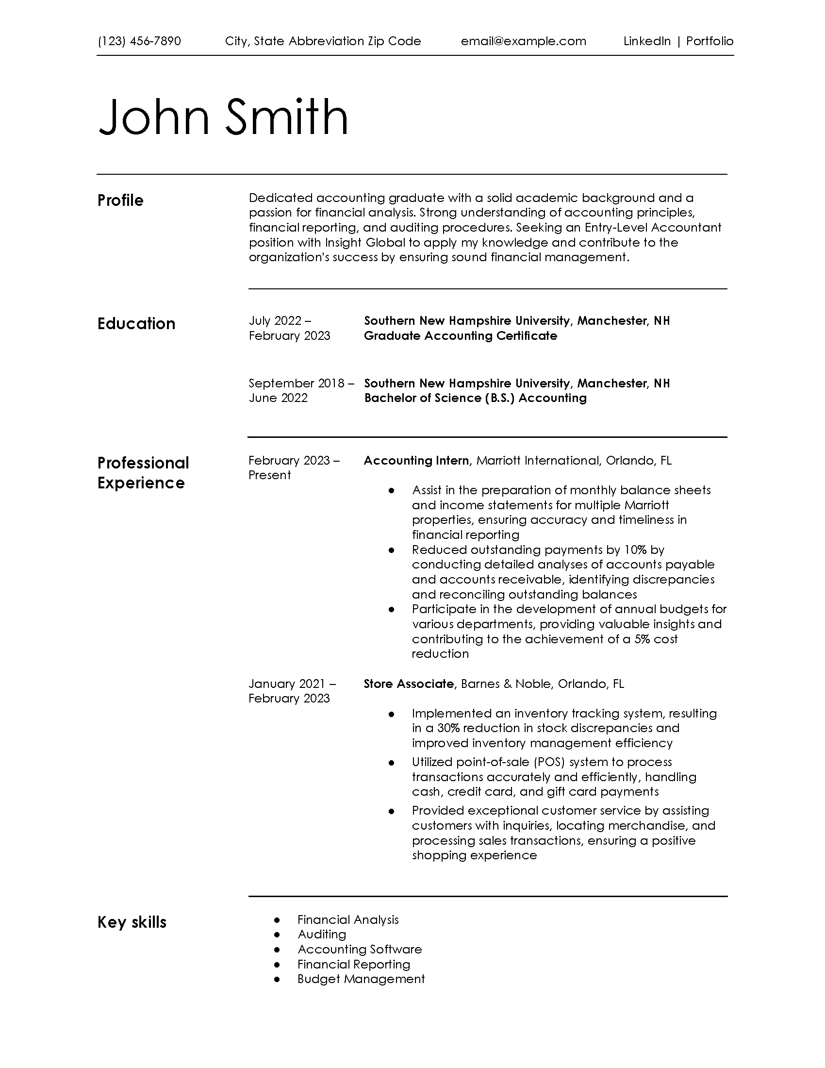 Basic Resume Templates and Examples for 2024 - ResumeTemplates.com
