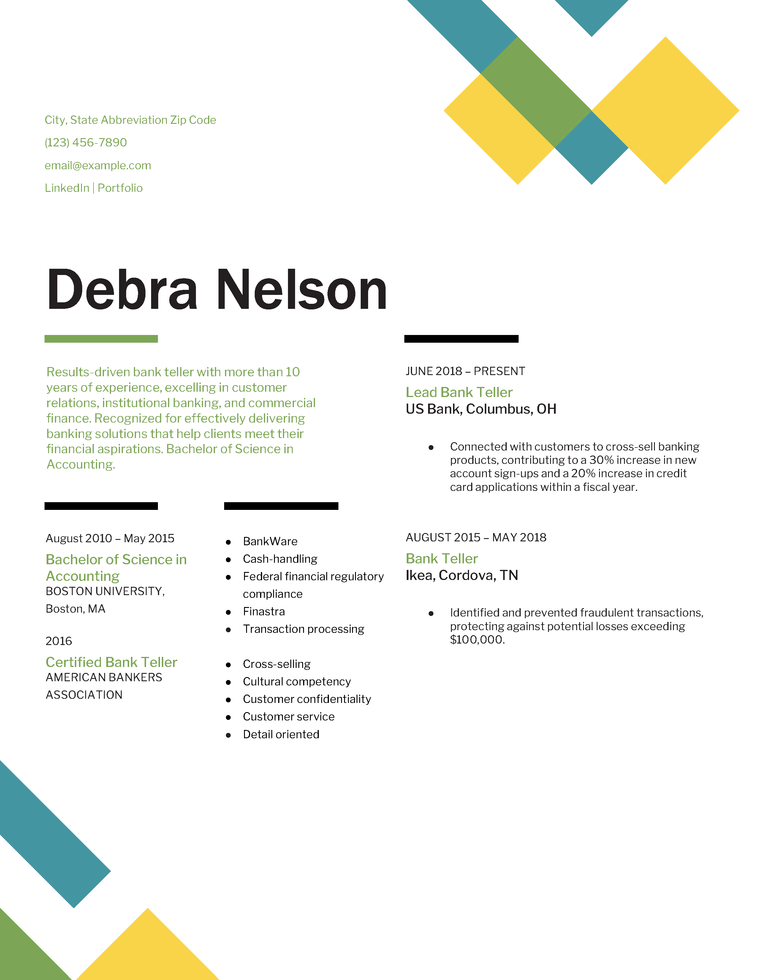 Combination Resume Templates and Examples Image