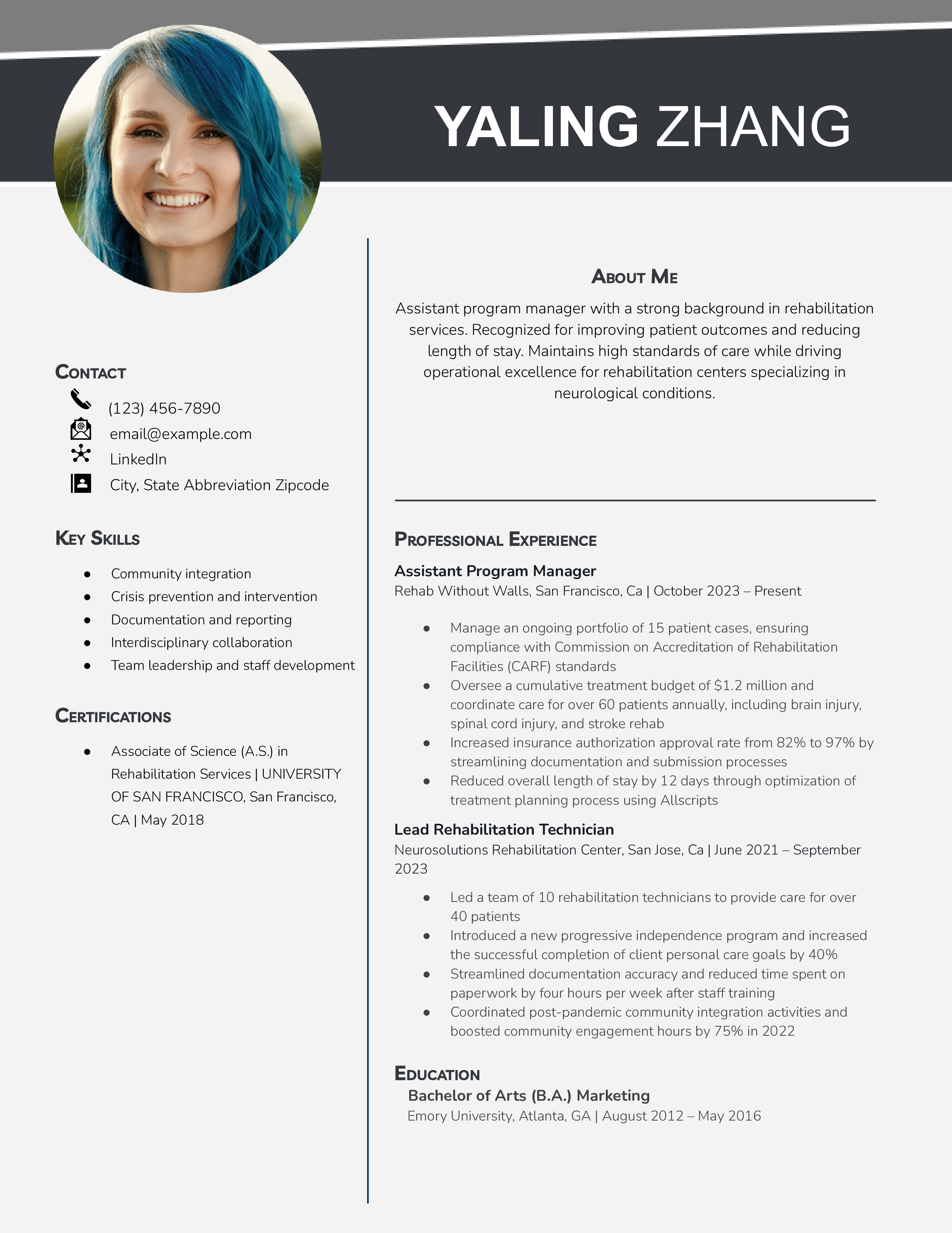 Entry Level Program Manager Resume Example