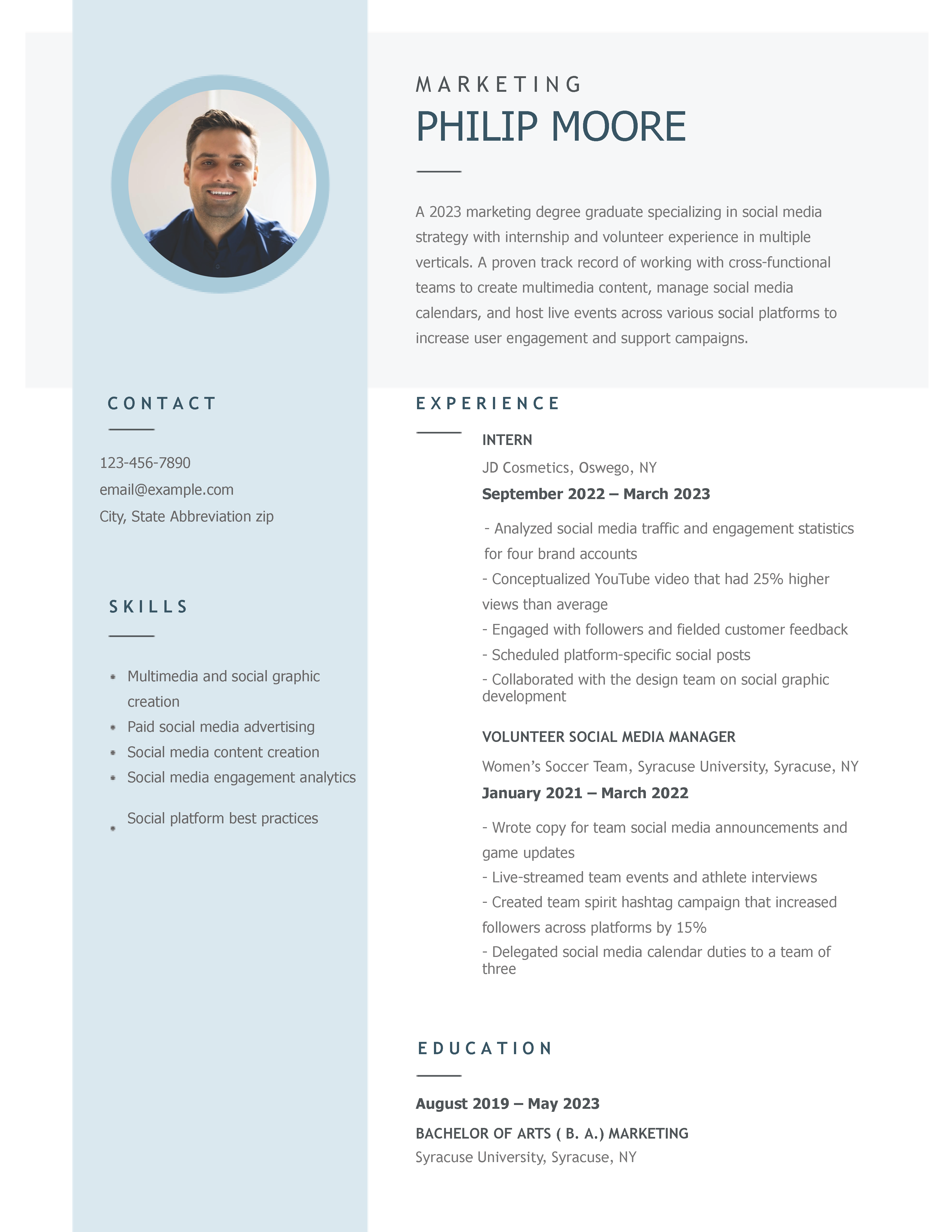 Entry-Level Resume Templates and Examples Image