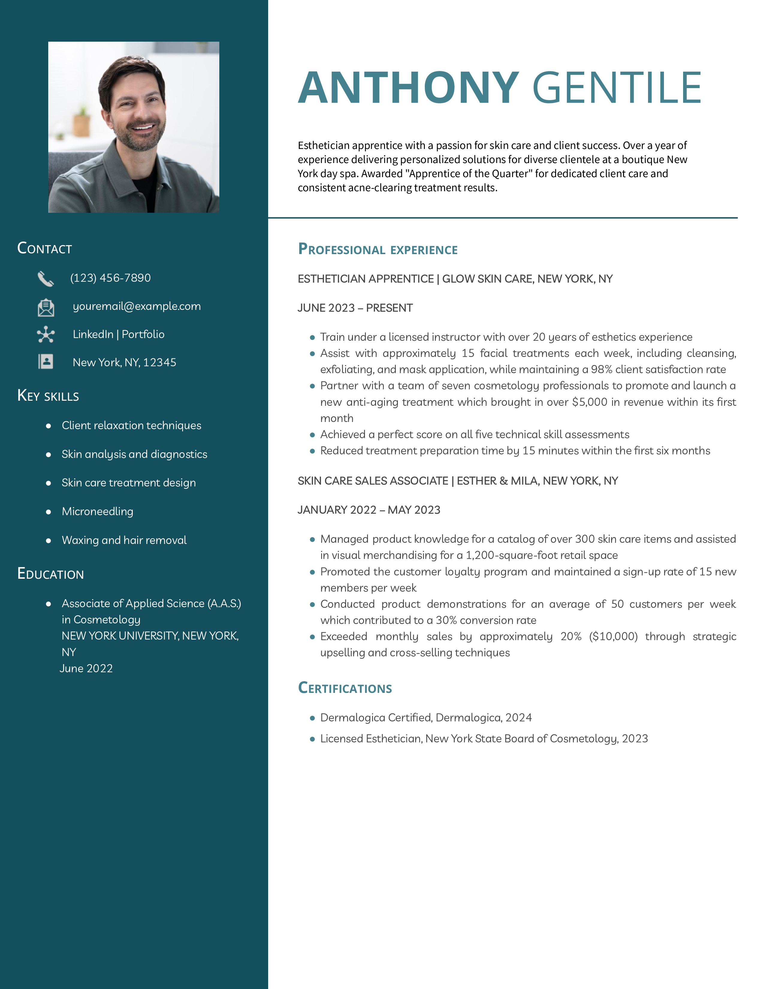 Esthetician Resume Examples and - Esthetician Entry Level.pdf