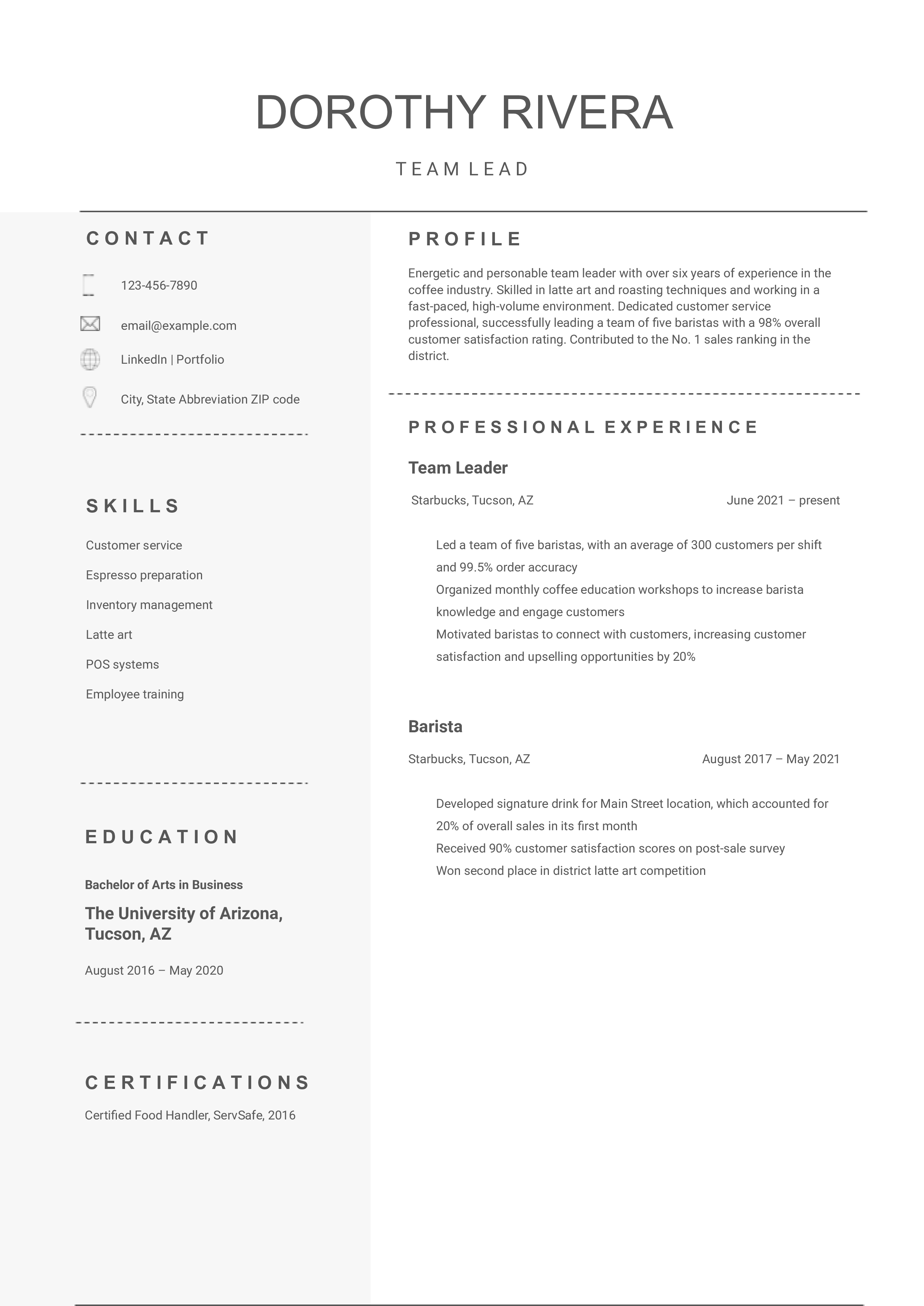 General (Universal) Resume Templates and Examples