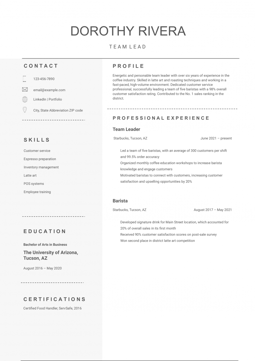 General (Universal) Resume Templates and Examples