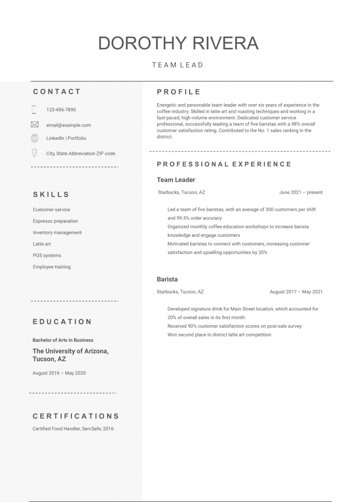 General (Universal) Resume Templates and Examples