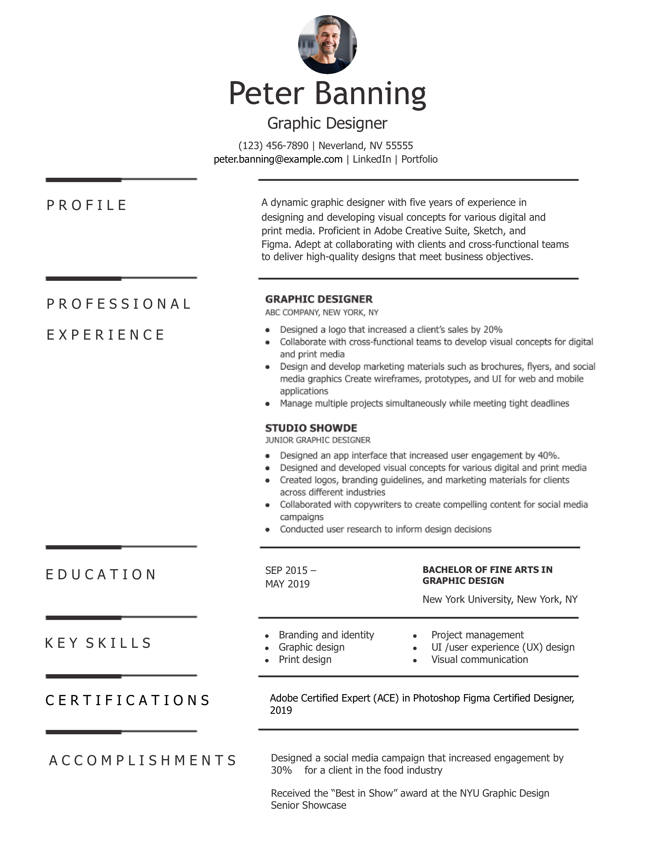 Graphic Design Resume Templates and Examples