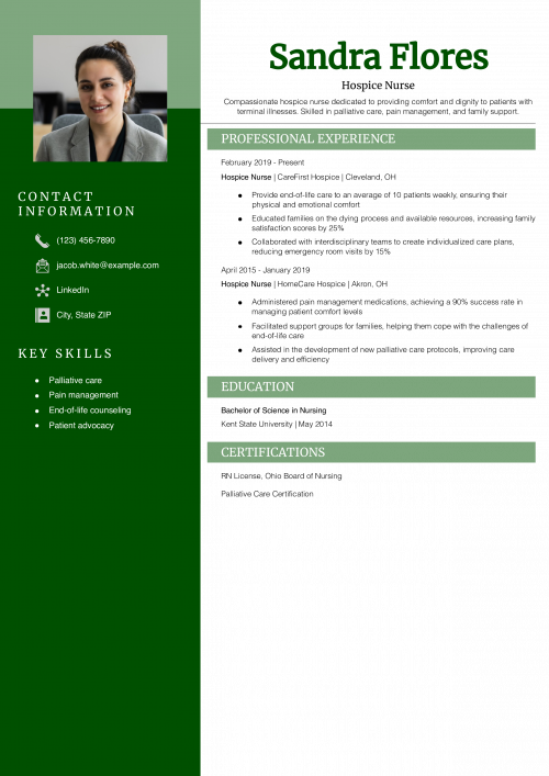 Hospice Nurse Resume Example