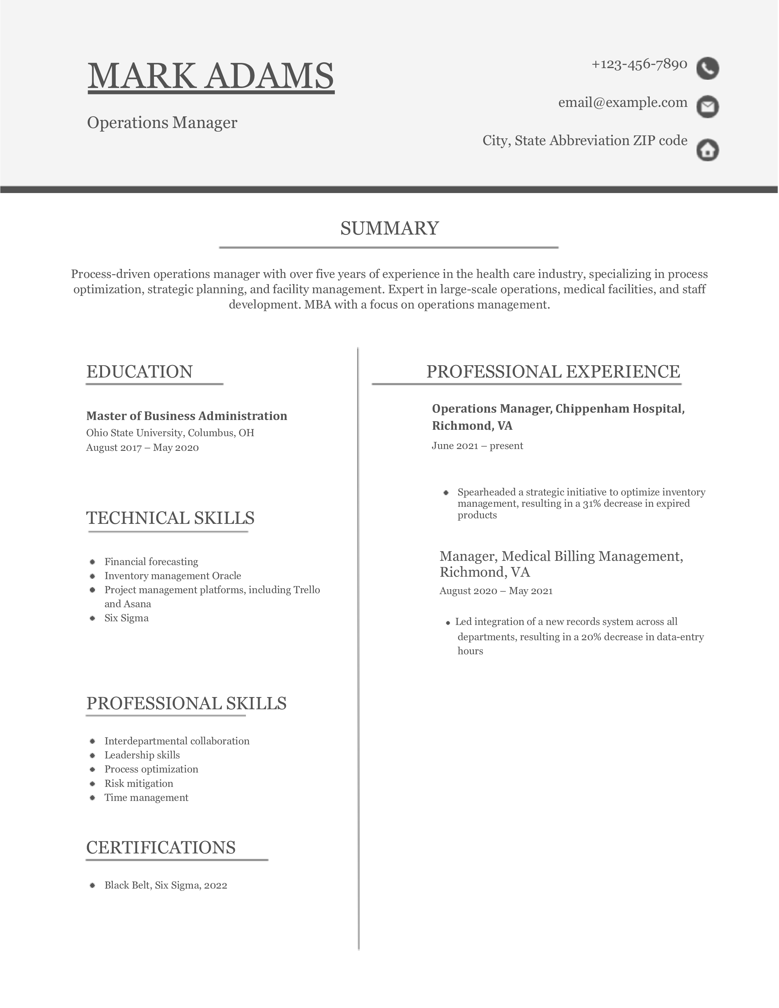 Hybrid Resume Templates and Examples