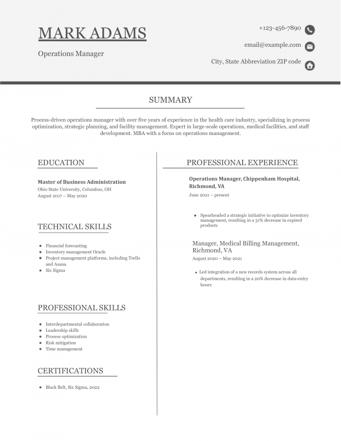 Hybrid Resume Templates and Examples