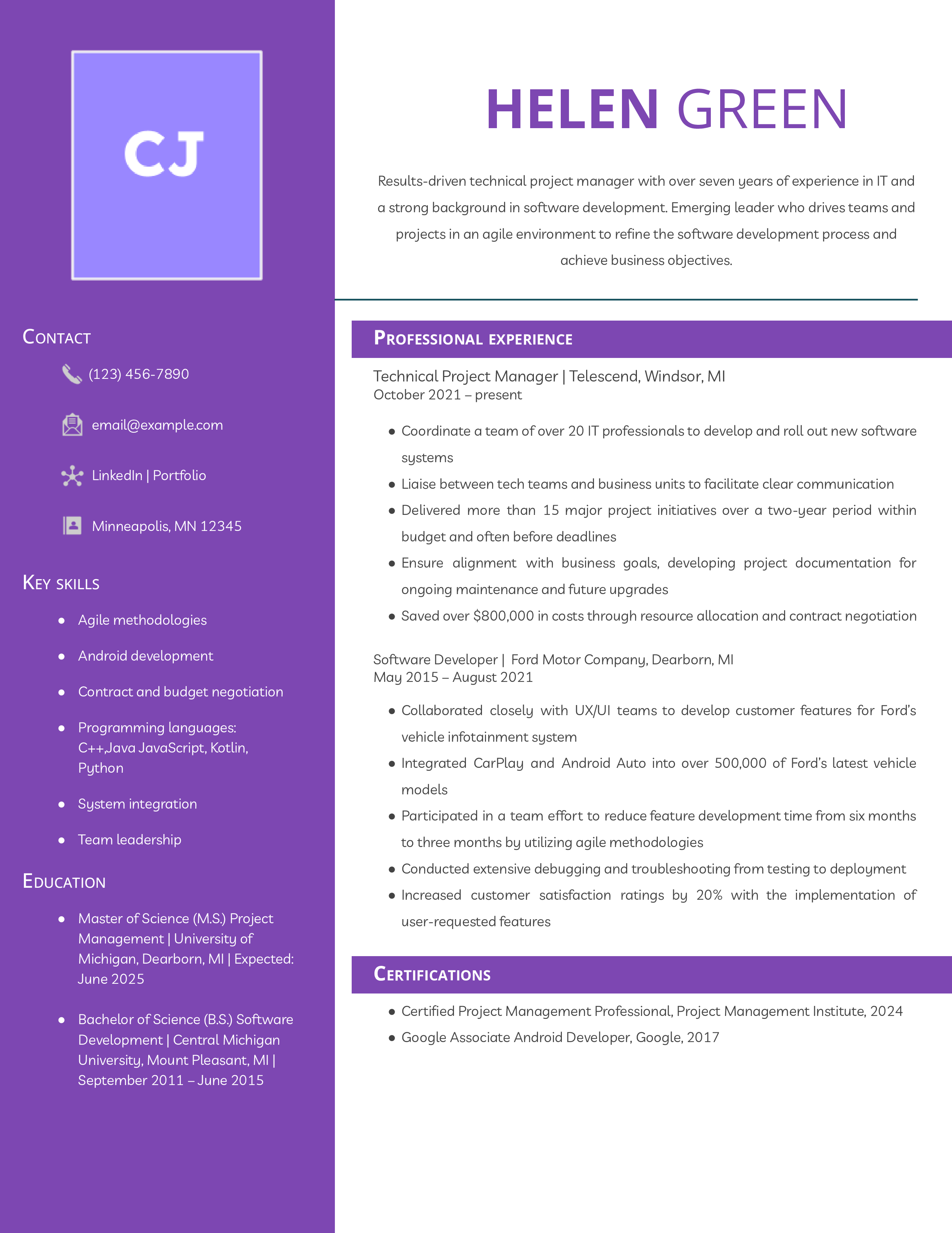 Mid Level Tech Resume Example (file _ make a copy)