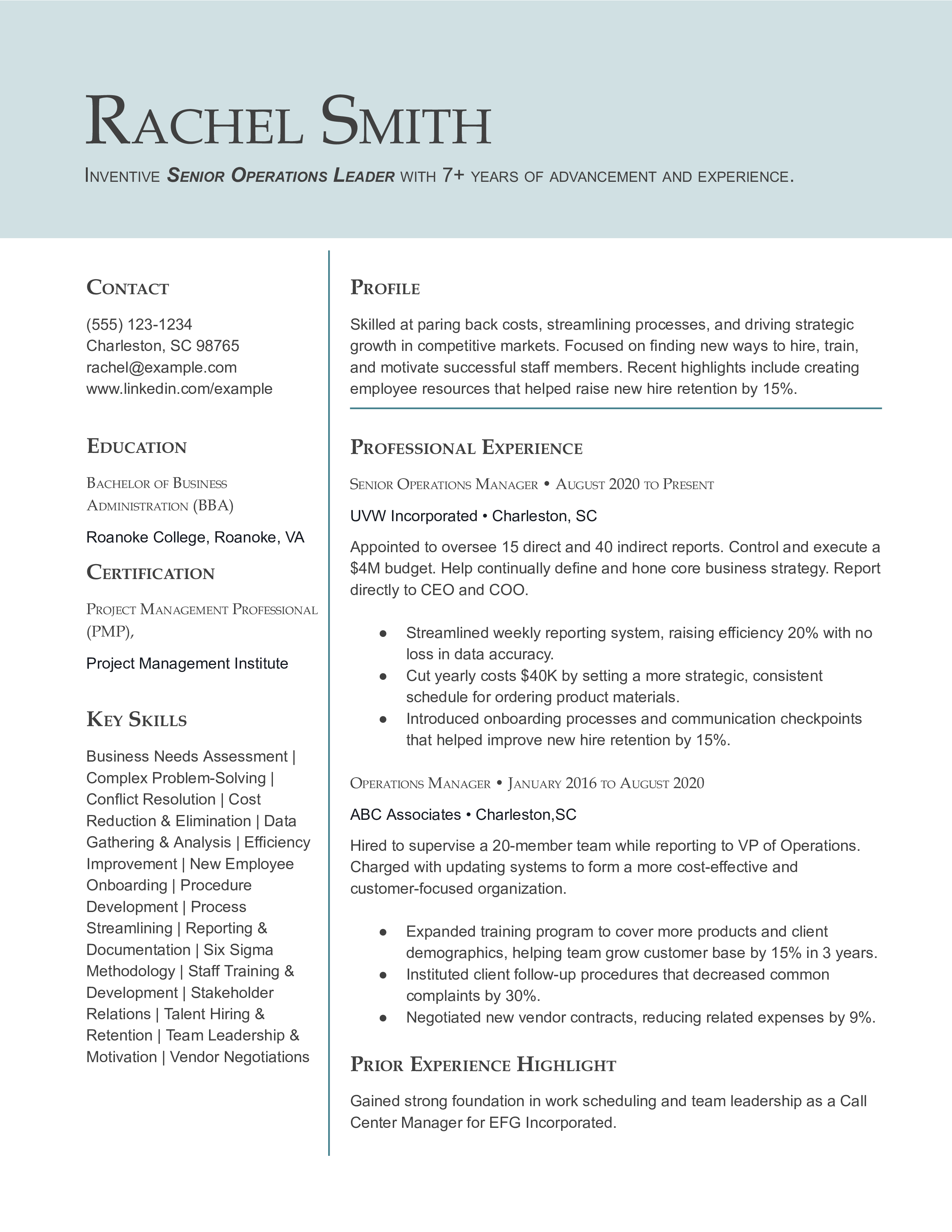Modern Resume Templates and Examples