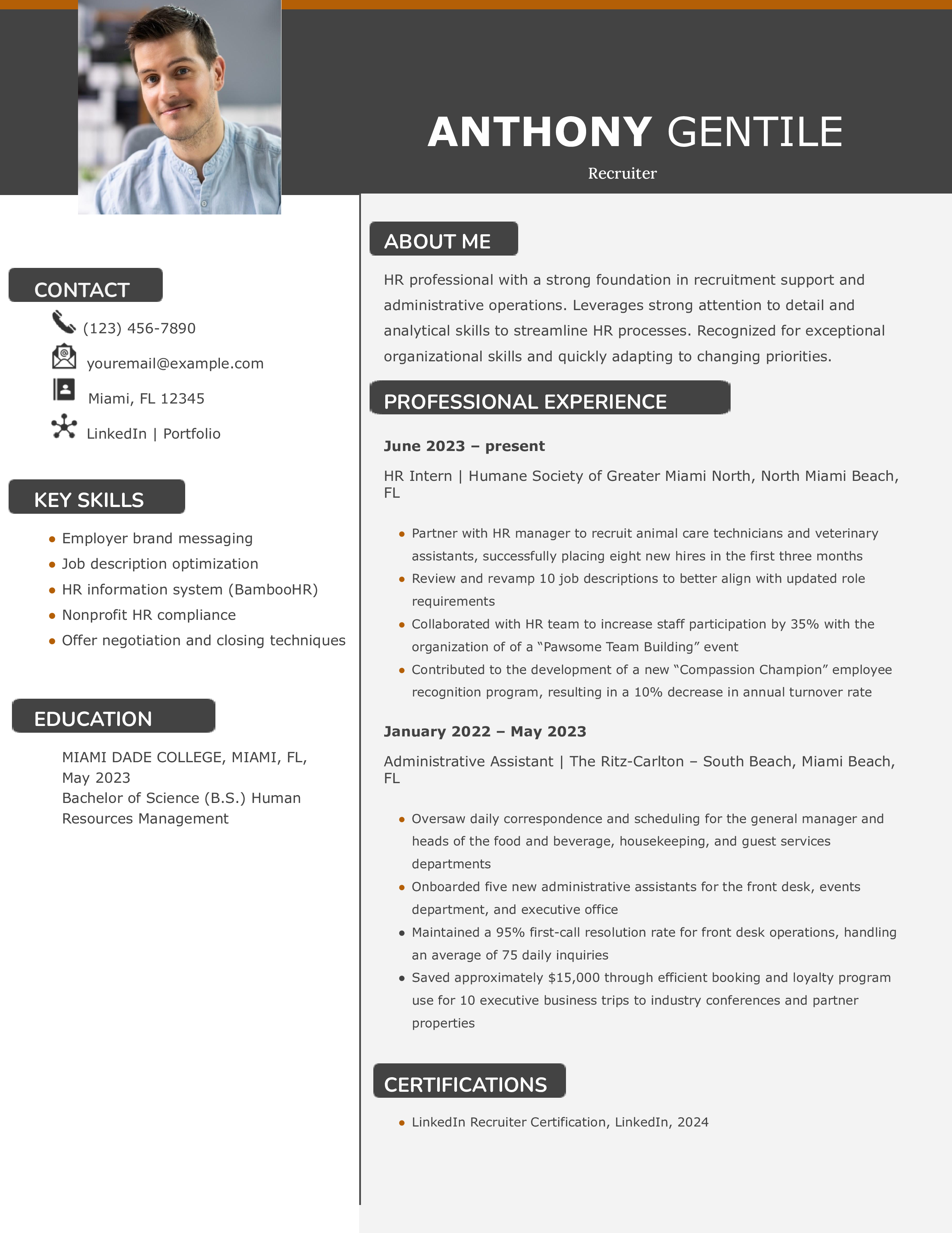 Recruiter Resume Examples and Templates for 2025 ResumeTemplates com