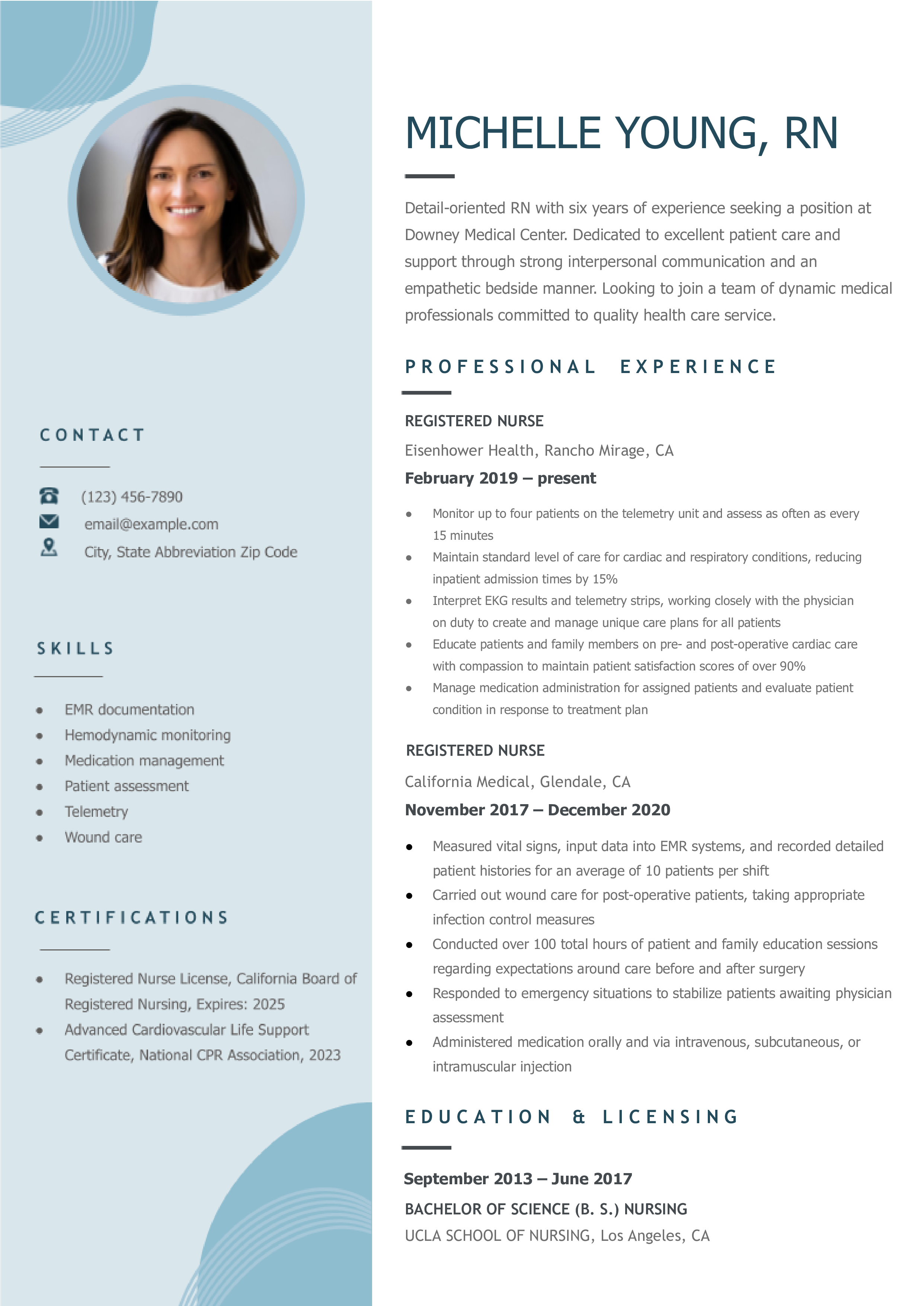 Registered Nurse Resume Templates and Examples_Mid-career