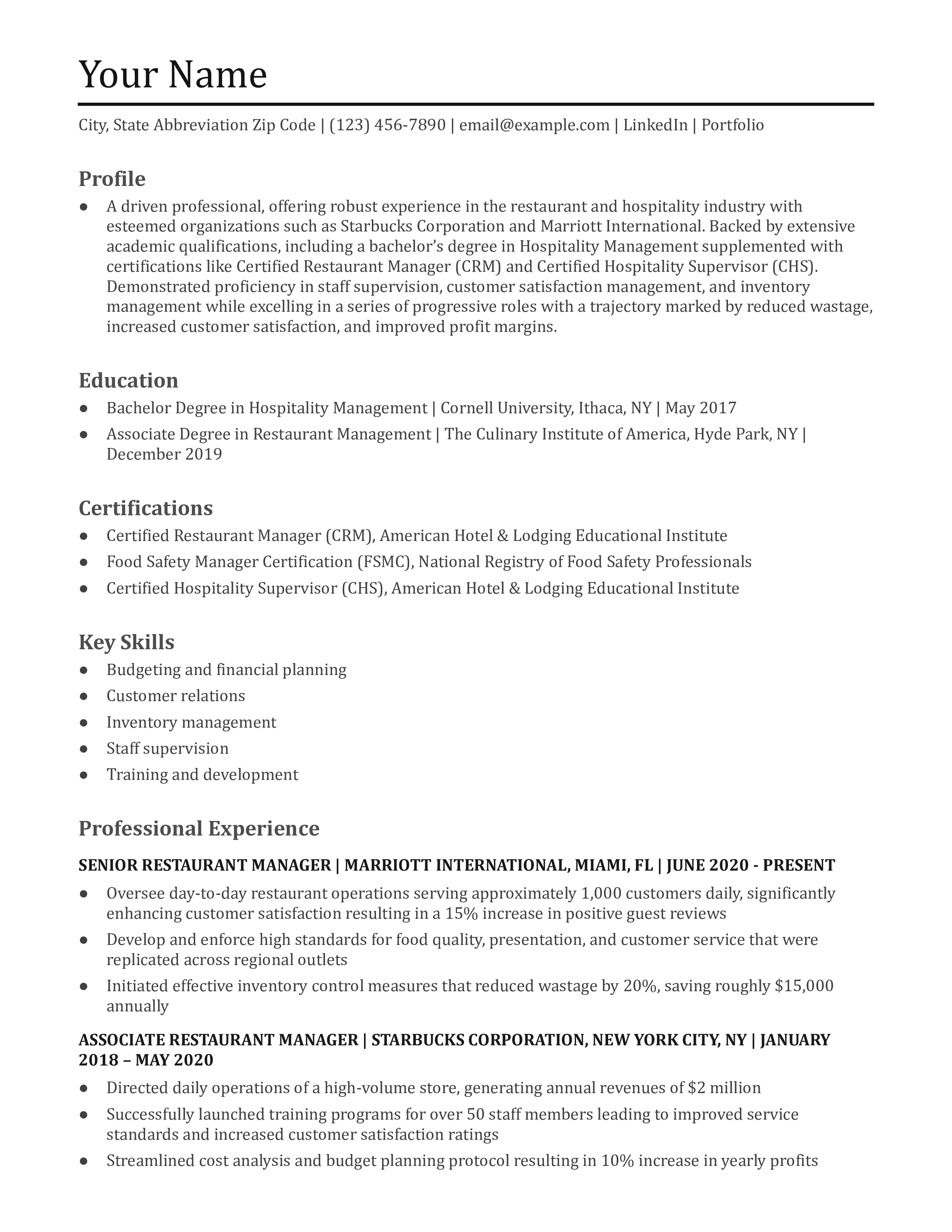 Restaurant Manager_Mid-career