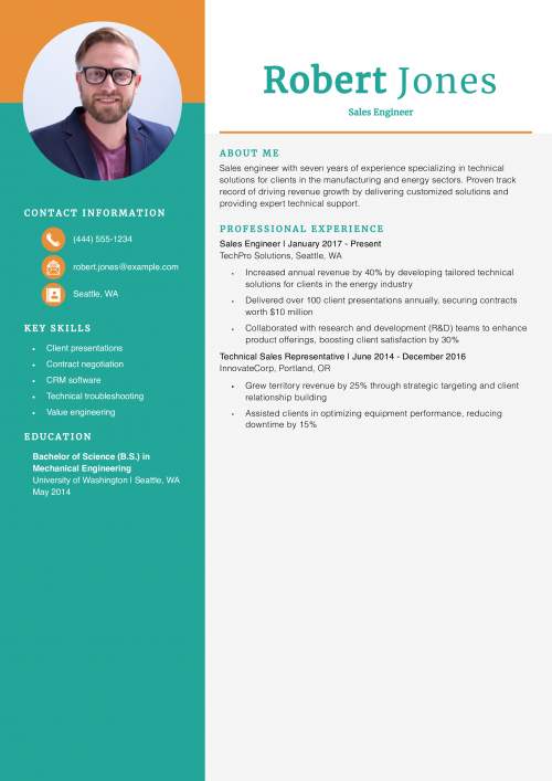 Sales Engineer Resume Example