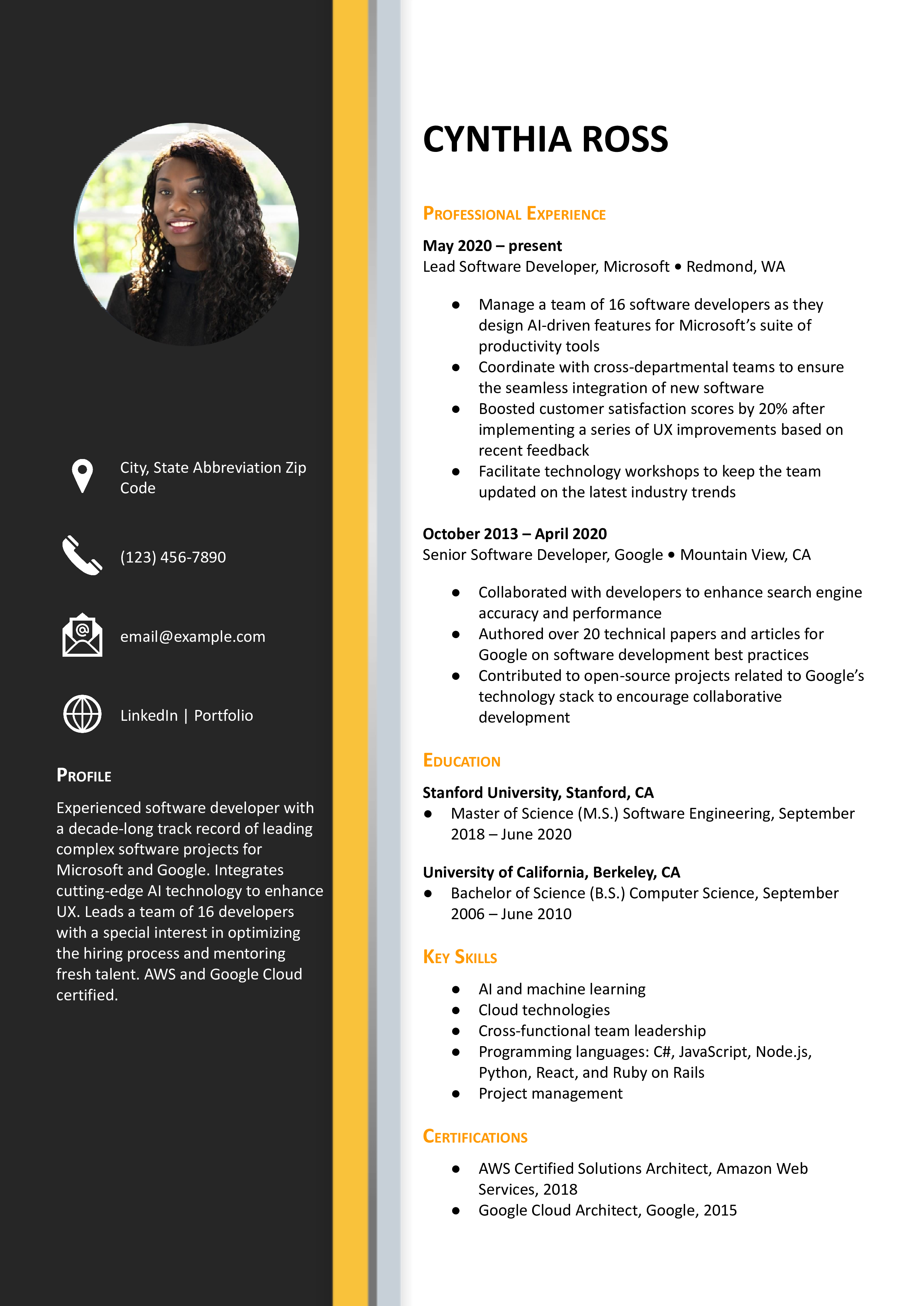Software Developer Resume Templates and Examples_Senior-level