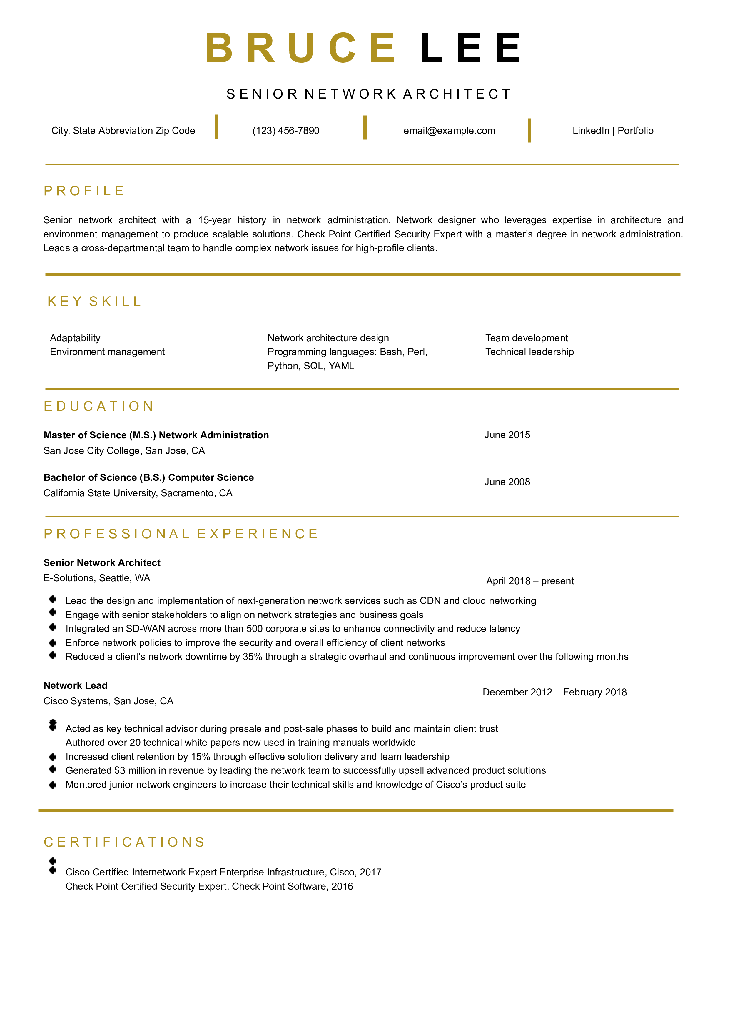 Tech Resume Templates and Examples - Tech Senior Level.pdf
