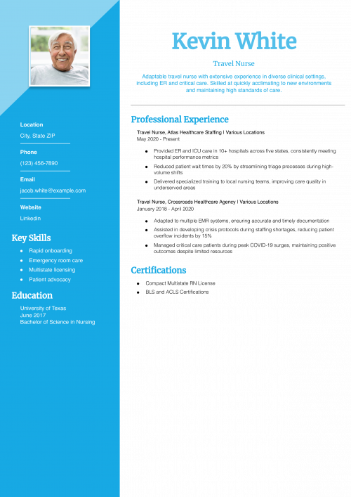 Travel Nurse Resume Example