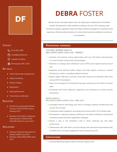 3 Best Real Estate Agent Resume Examples and Templates for 2025