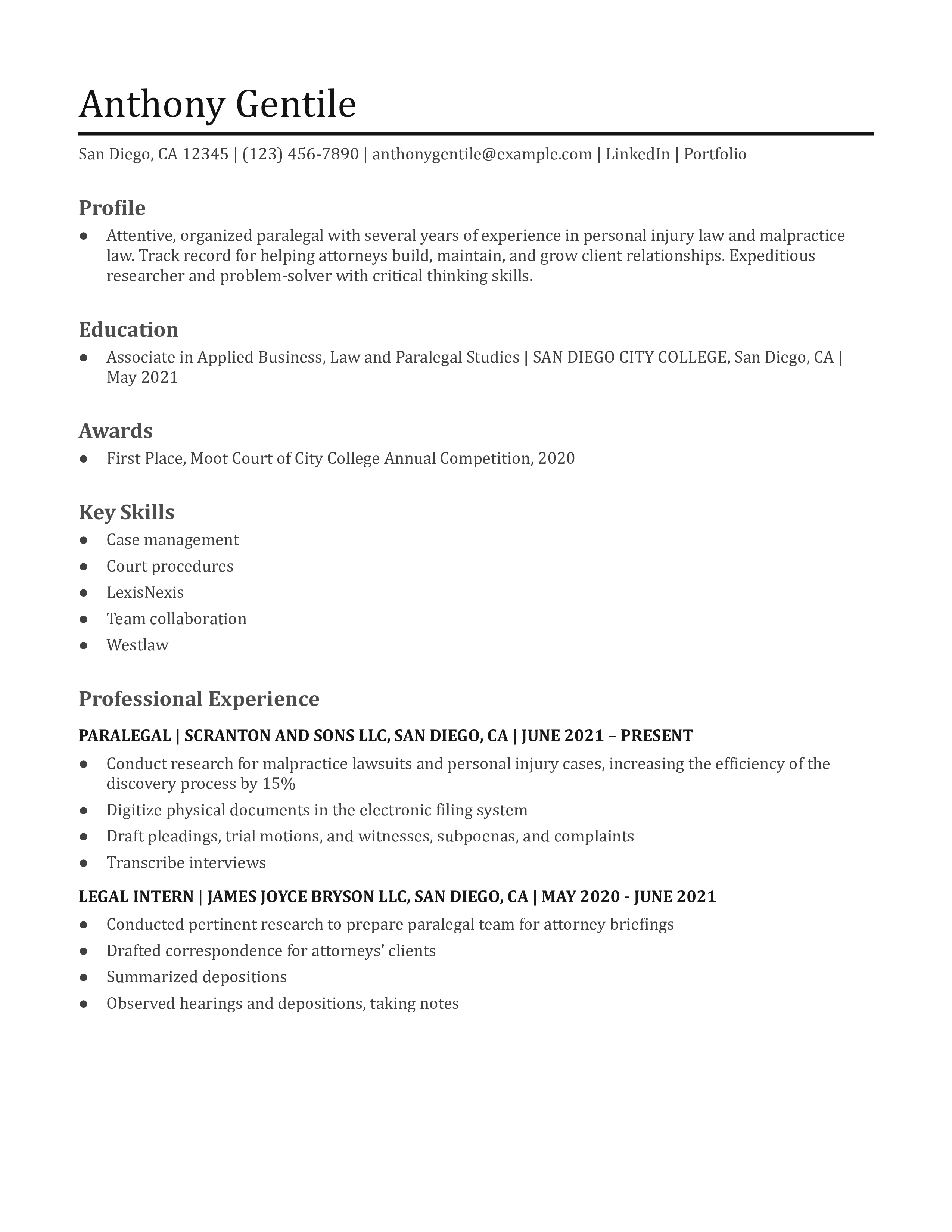 Paralegal Resume Examples and Templates - Paralegal Entry Level.pdf 
