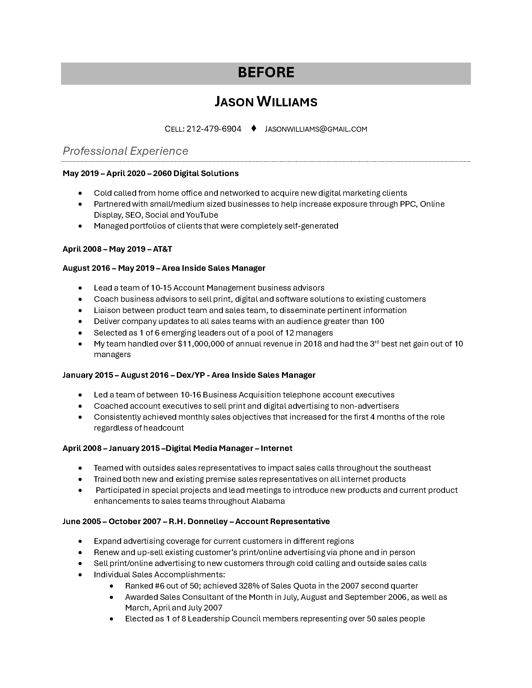Jason Williams Before Two-Page Page 1