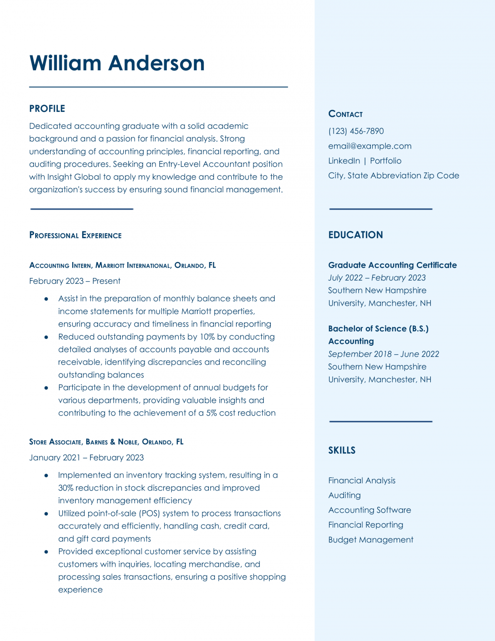 College Resume Templates and Examples