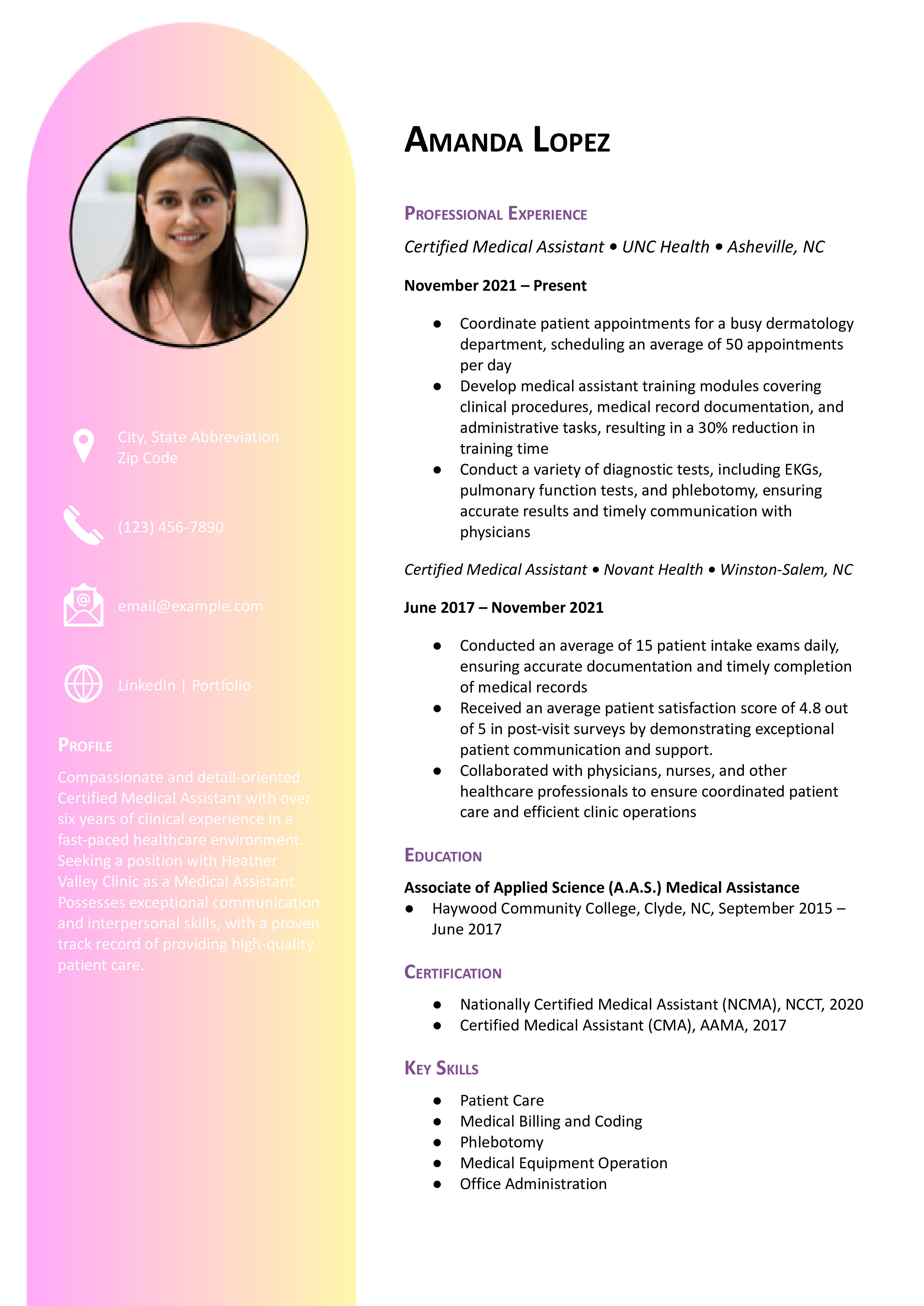 Medical Assistant Resume Examples and Templates