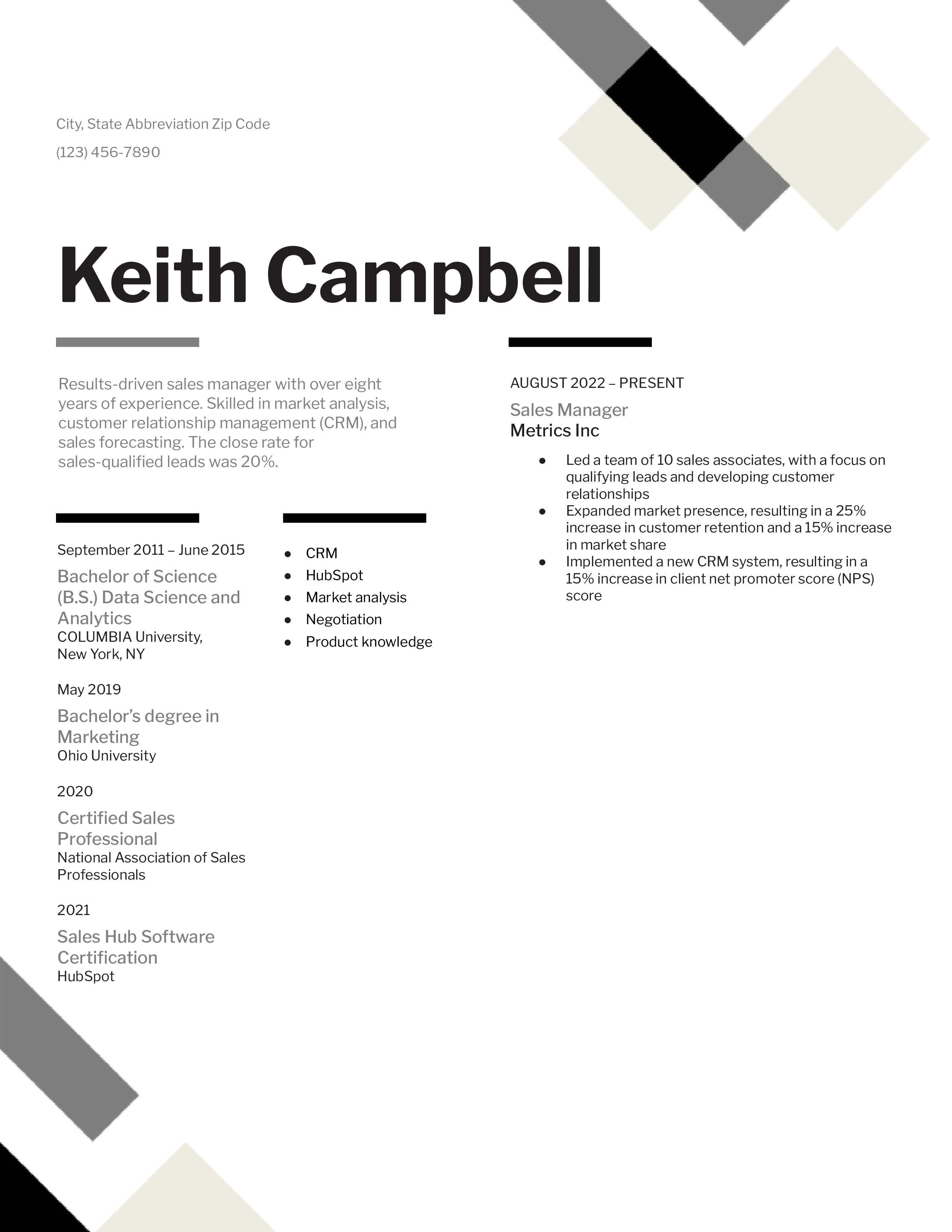 Minimalist Resume Templates and Examples