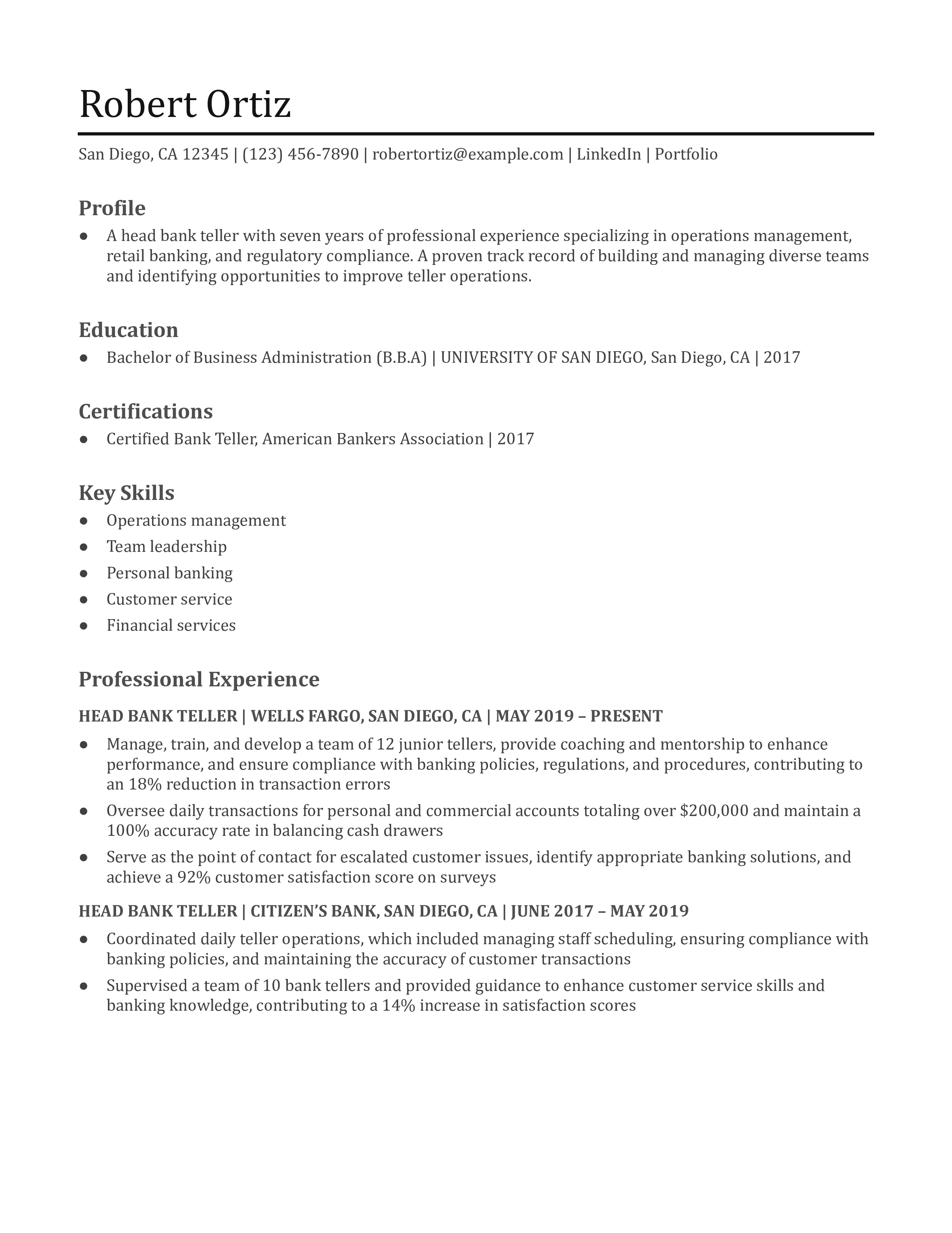 Bank Teller_Mid-career