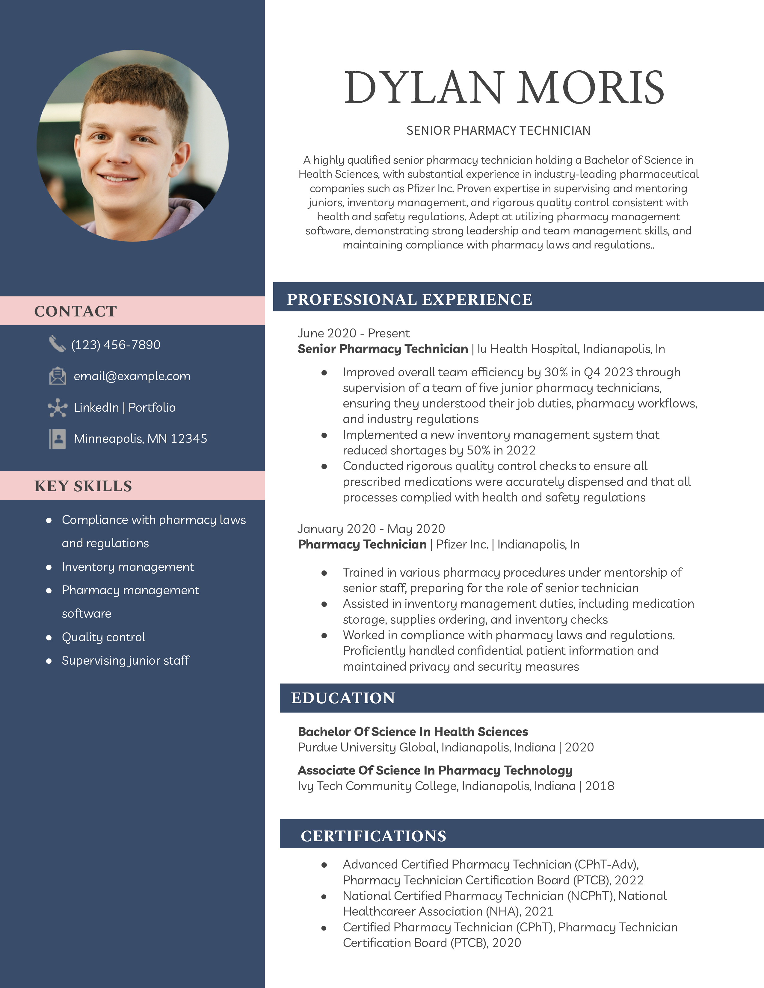 Pharmacy Technician Resume Examples - Senior Level Pharmacy Technician Resume Example.pdf 