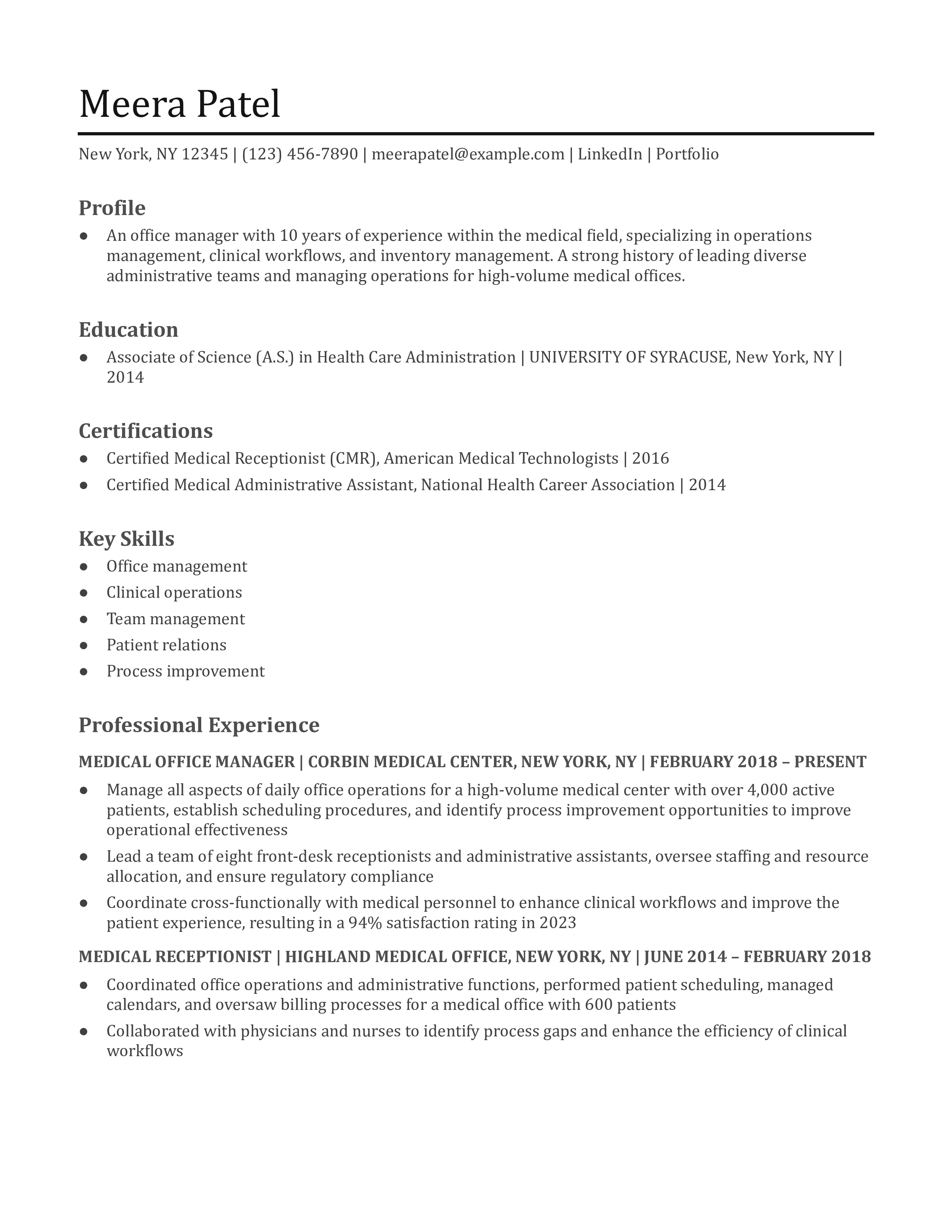 Medical Receptionist Resume Examples - Medical Receptionist Resume Example.pdf 