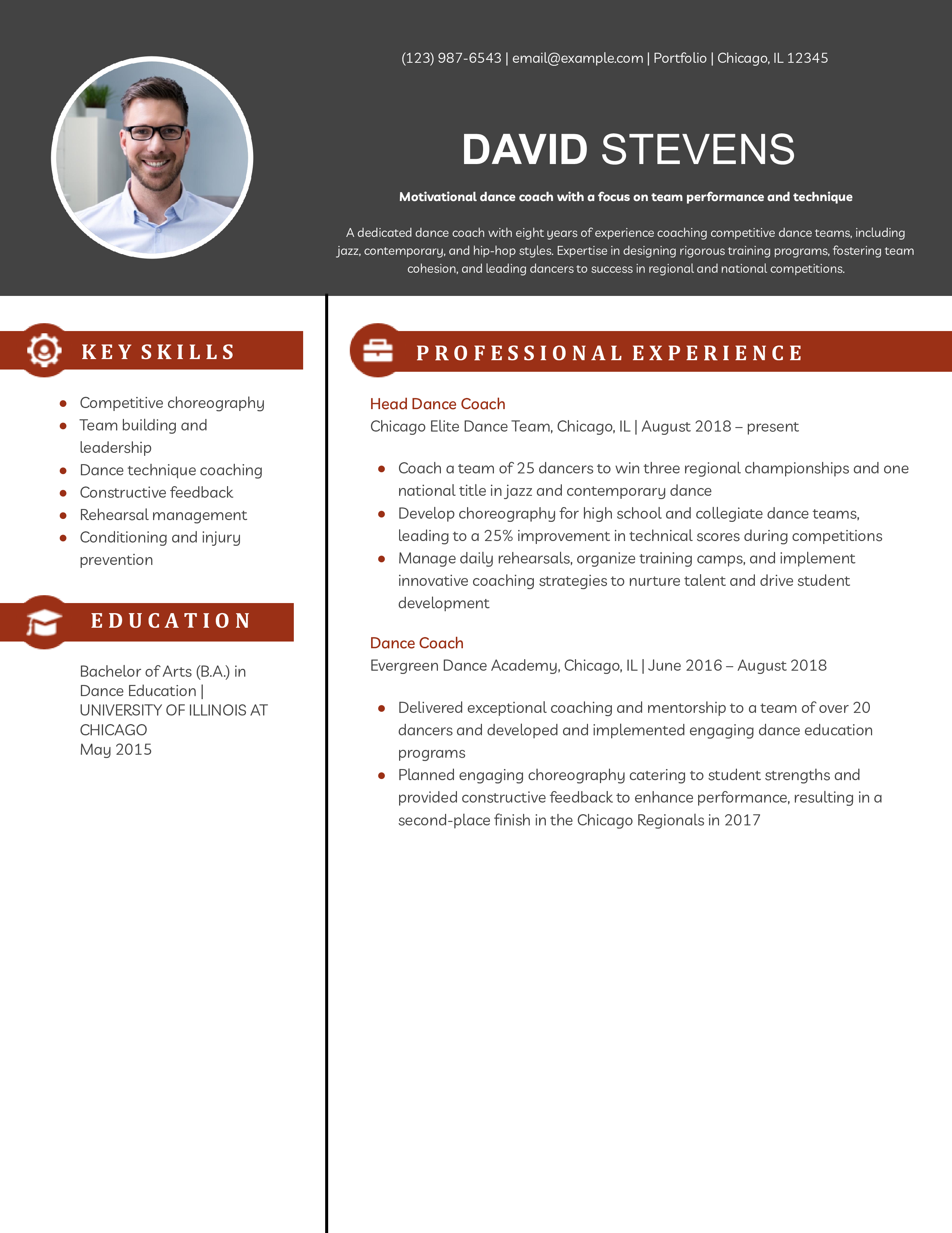 Dancer Resume Examples and Templates for 2024