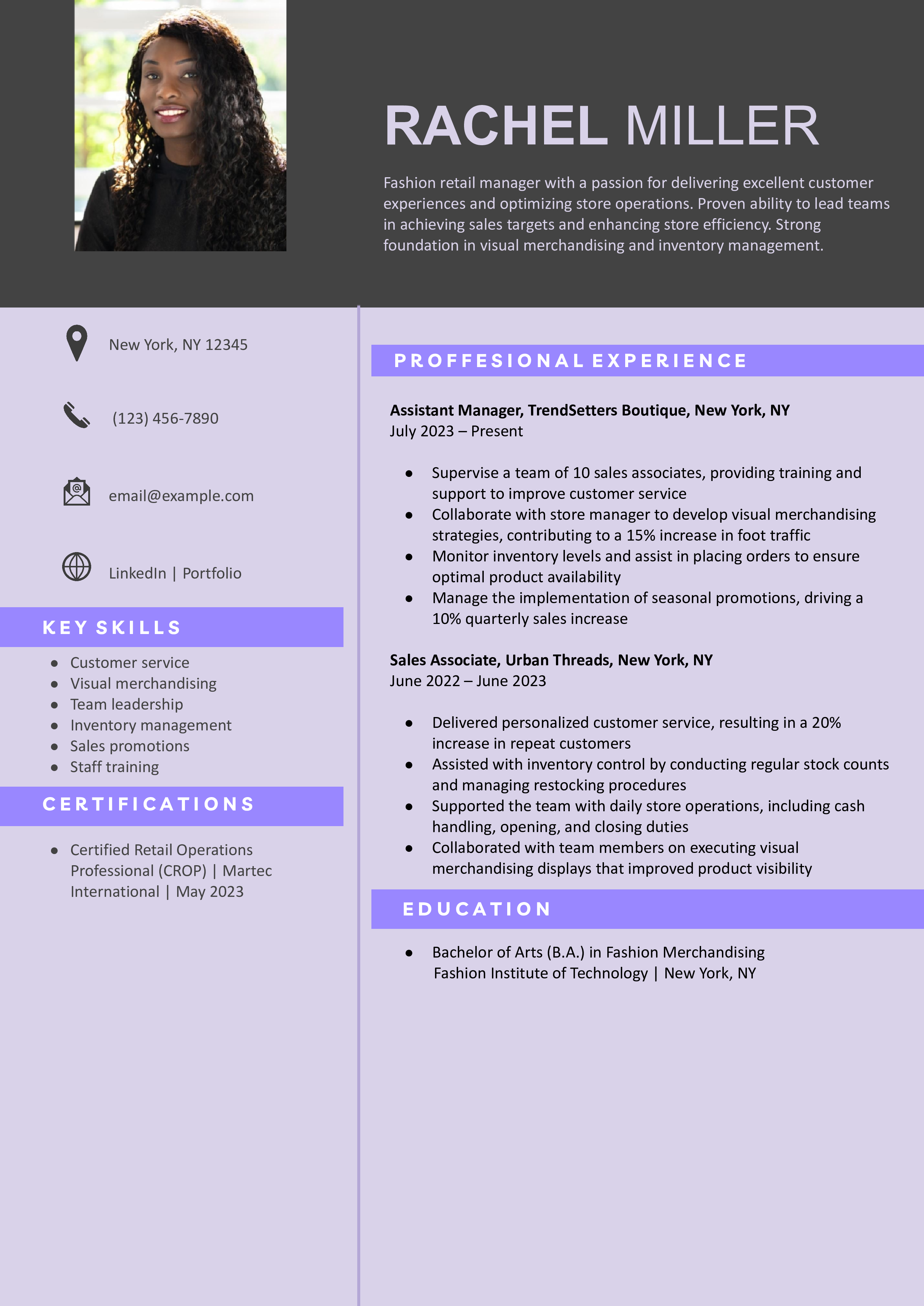 Retail Manager Resume Examples and Templates for 2024