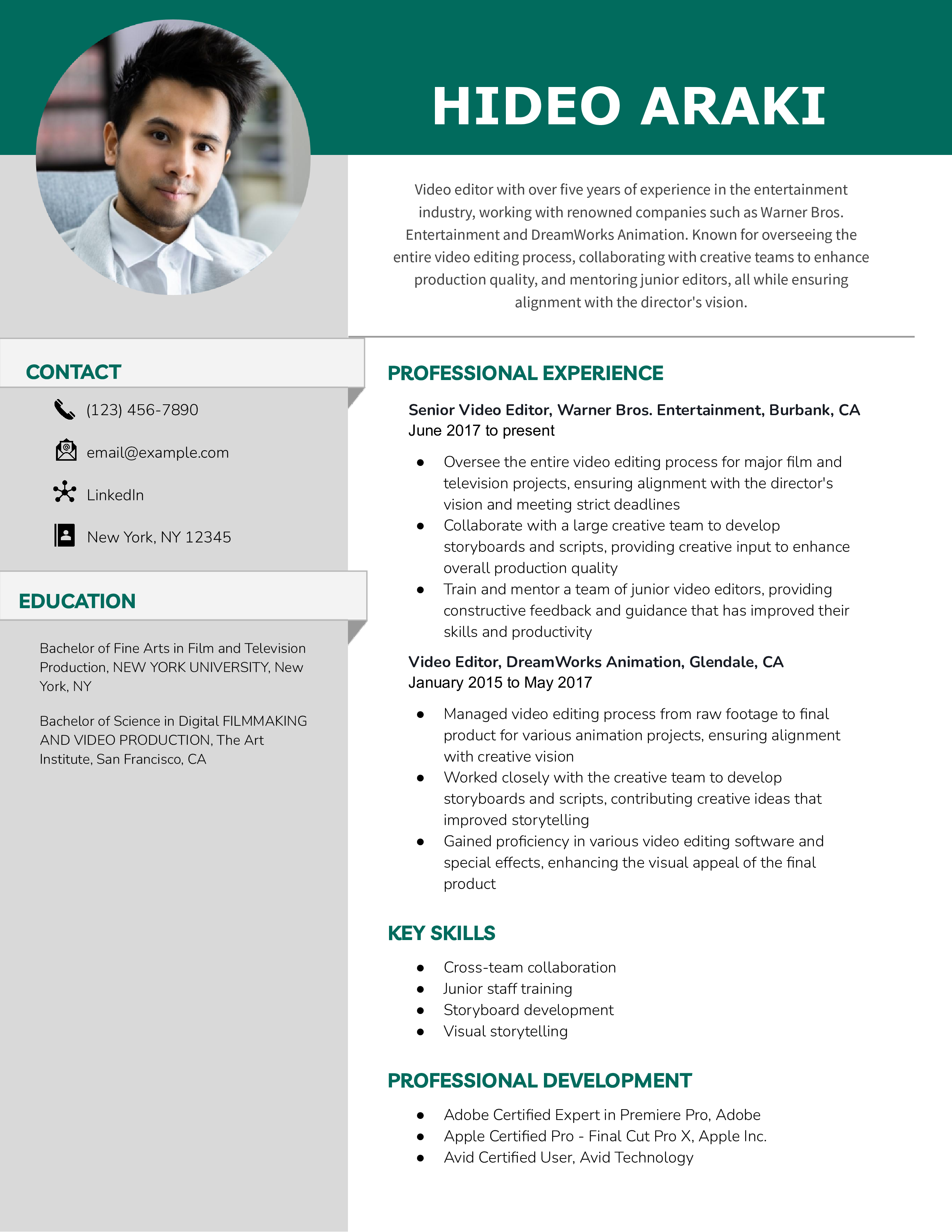 Video Editor Resume Examples and Templates for 2024