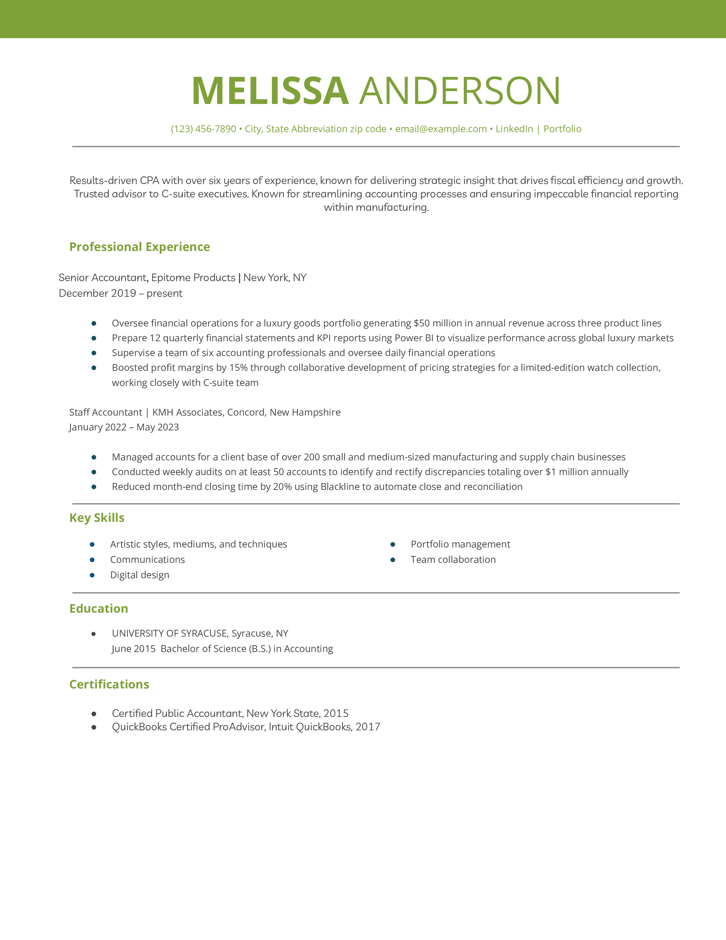 ATS Friendly Traditional (Classic) Resume Example (file _ make a copy)