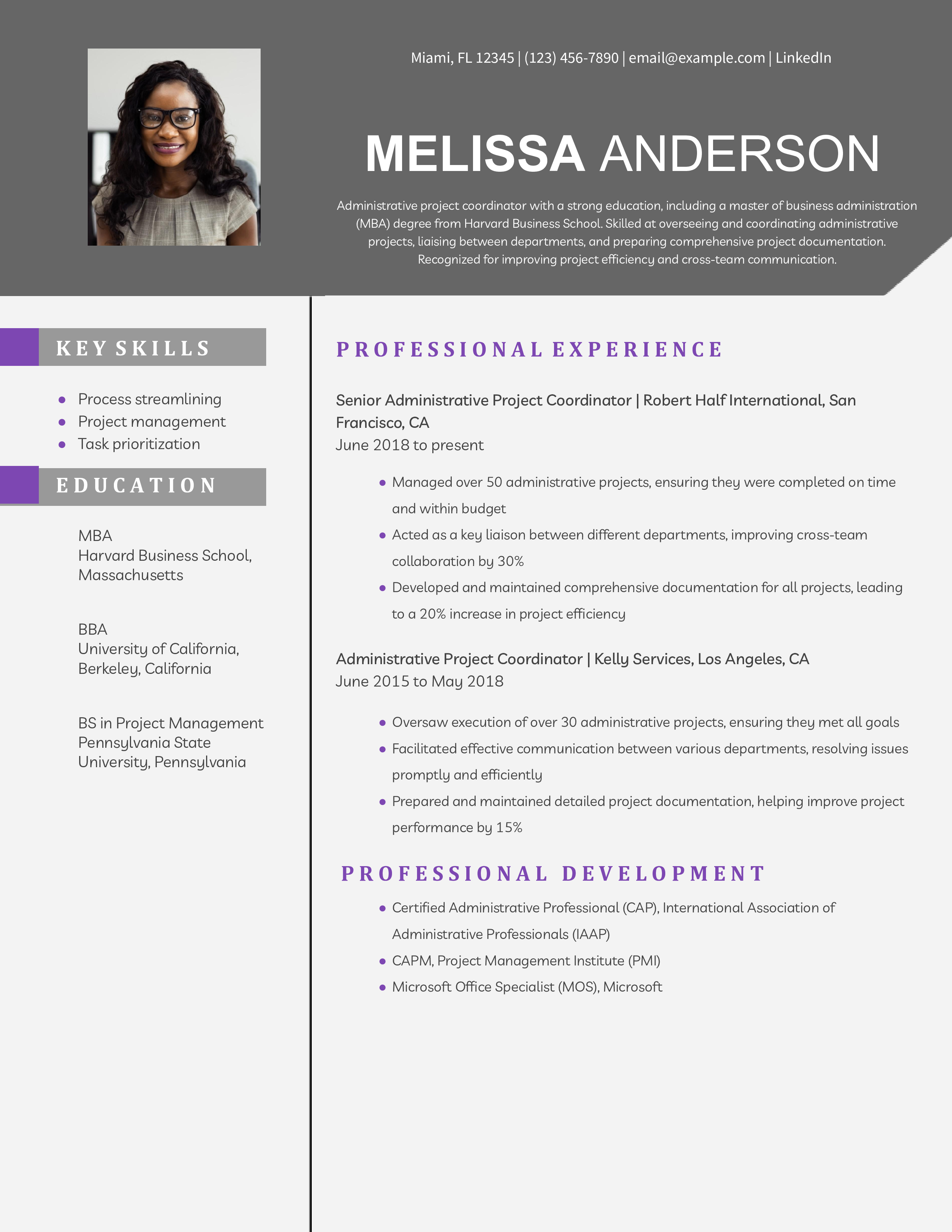 Project Coordinator Resume Examples and Templates for 2025