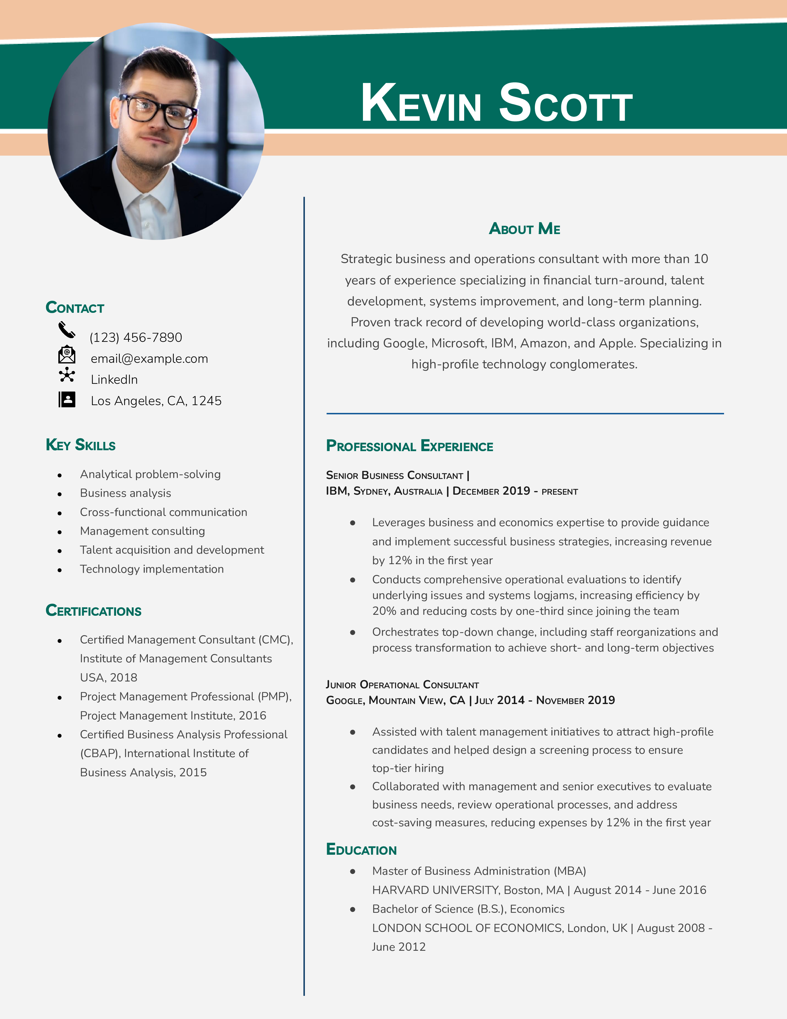 Consultant Resume Template Example 1 (file _ make a copy)