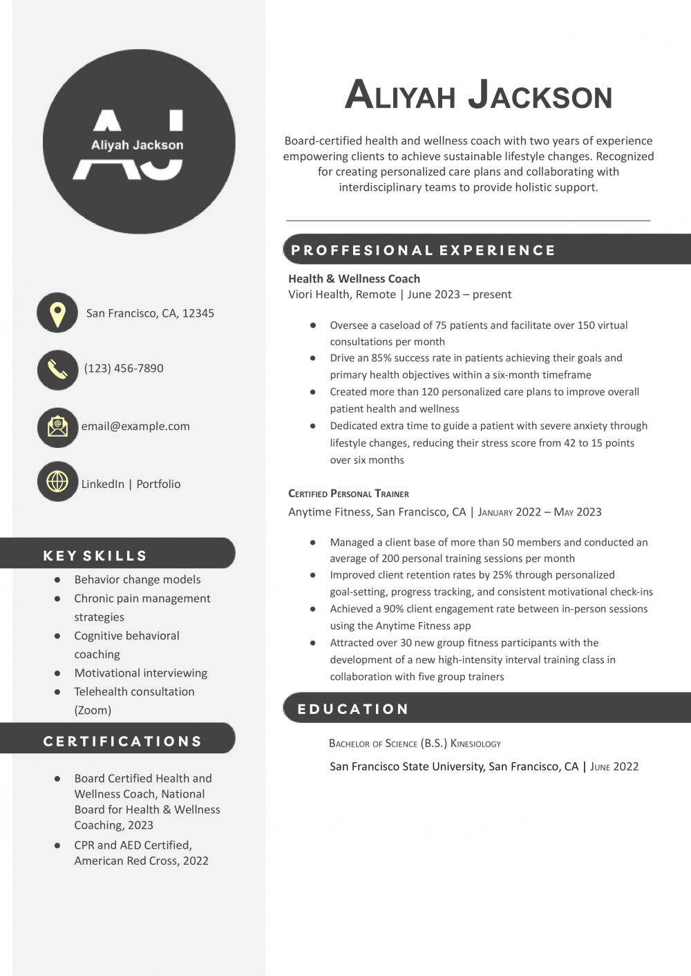 Entry Level Coaching Resume Template Example (file _ make a copy)