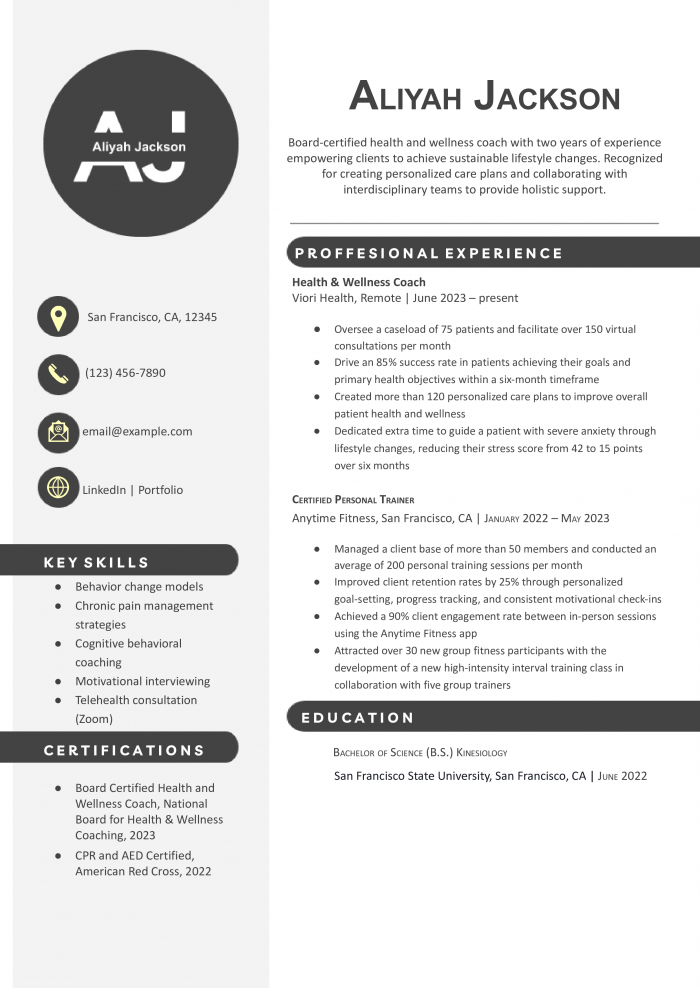 Entry Level Coaching Resume Template Example (file _ make a copy)