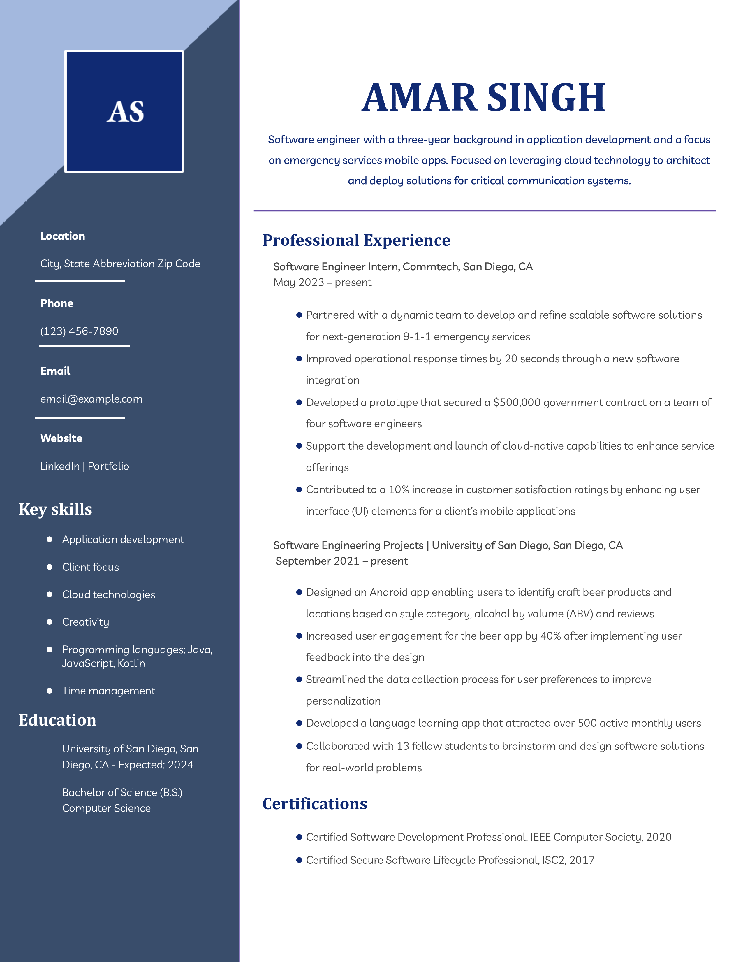 Entry Level Tech Resume Example (file _ make a copy)