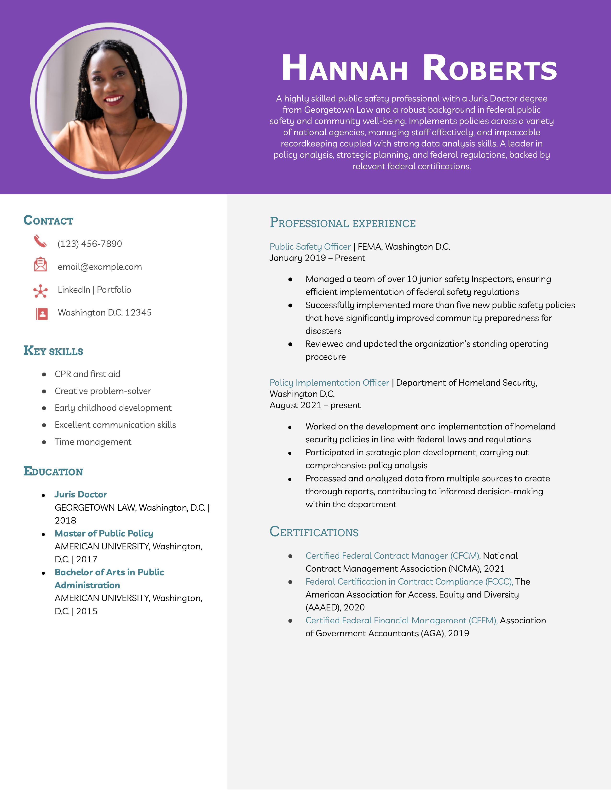 Federal Resume Template Example (file _ make a copy)