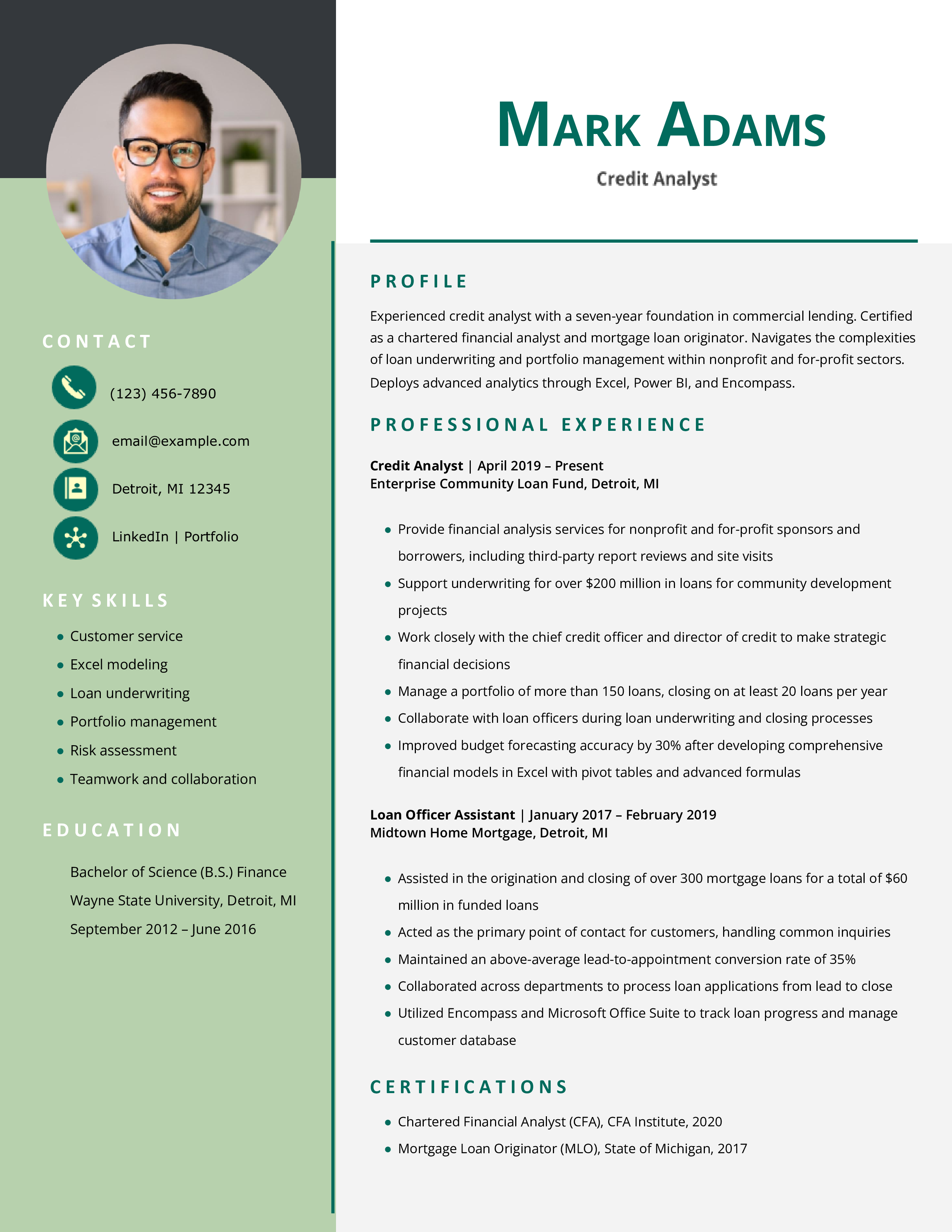 Finance Resume Template Example (file _ make a copy)