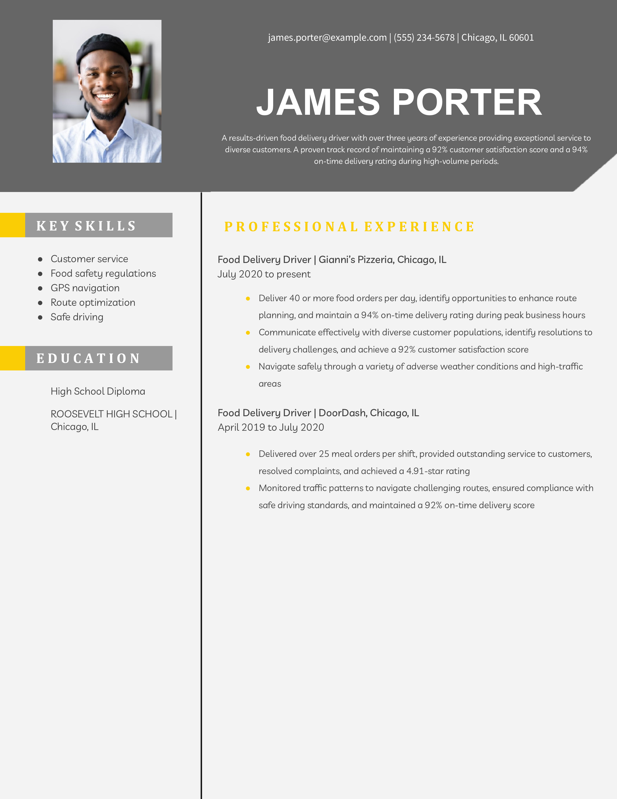 Delivery Driver Resume Examples and Templates for 2024