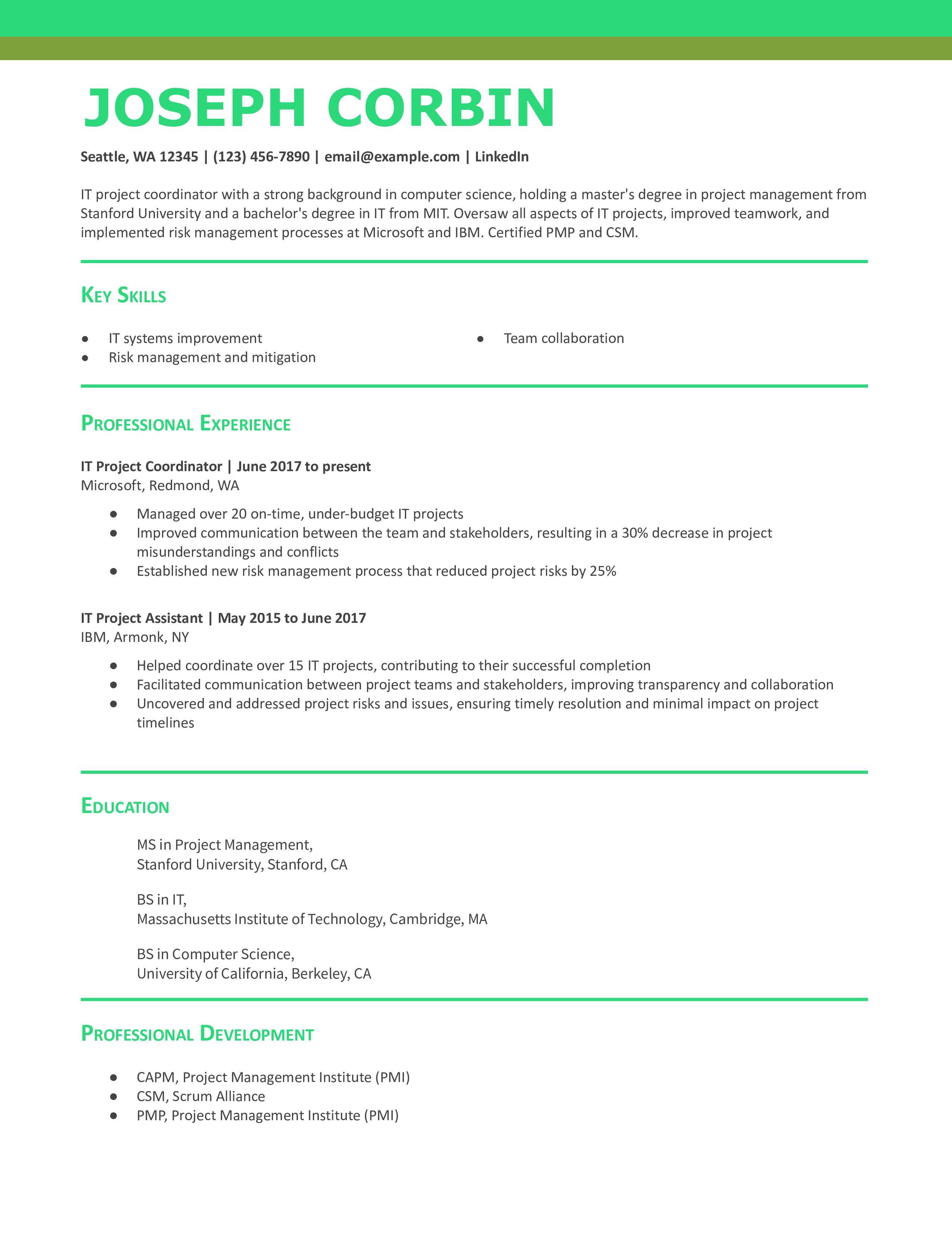 Project Coordinator Resume Examples and Templates for 2025