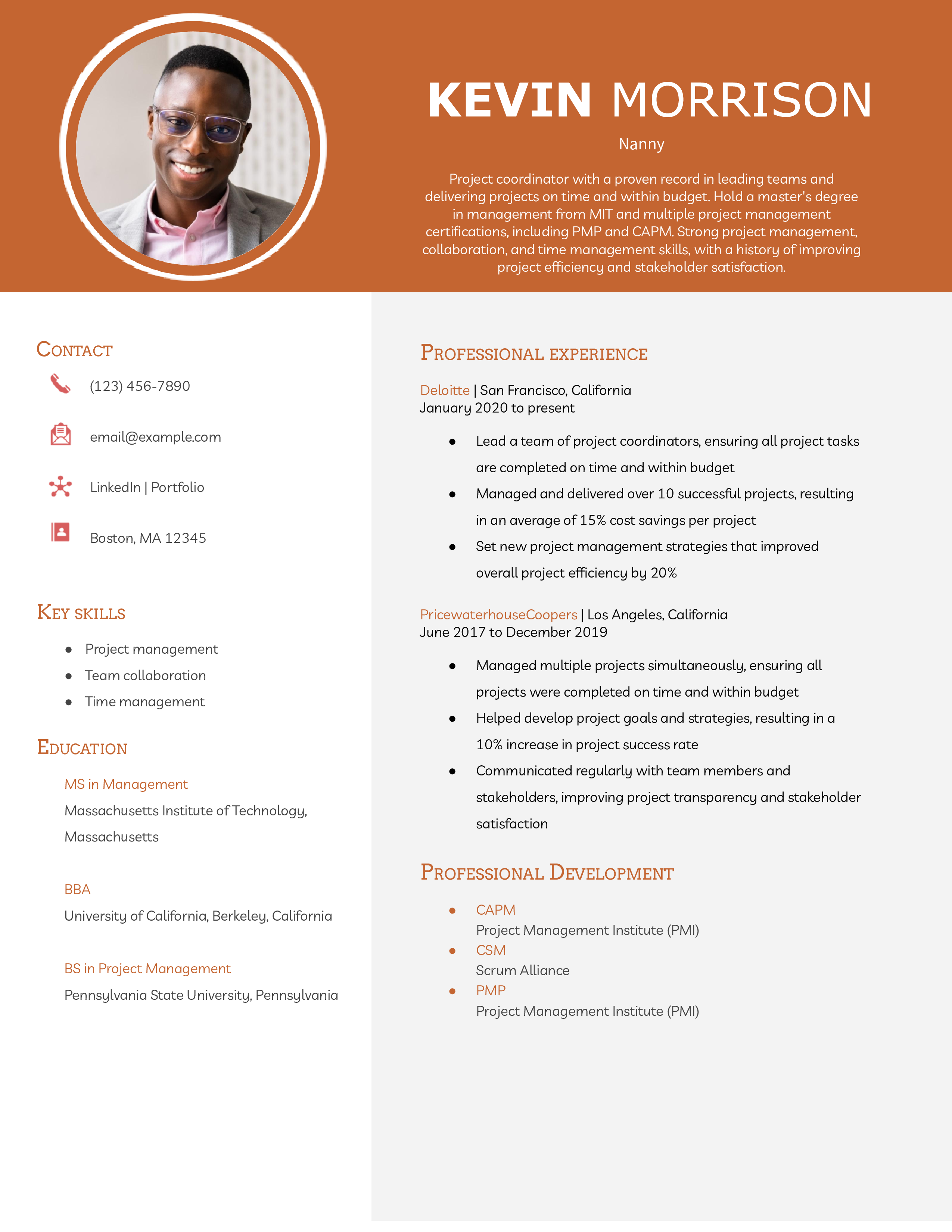 Project Coordinator Resume Examples and Templates for 2024
