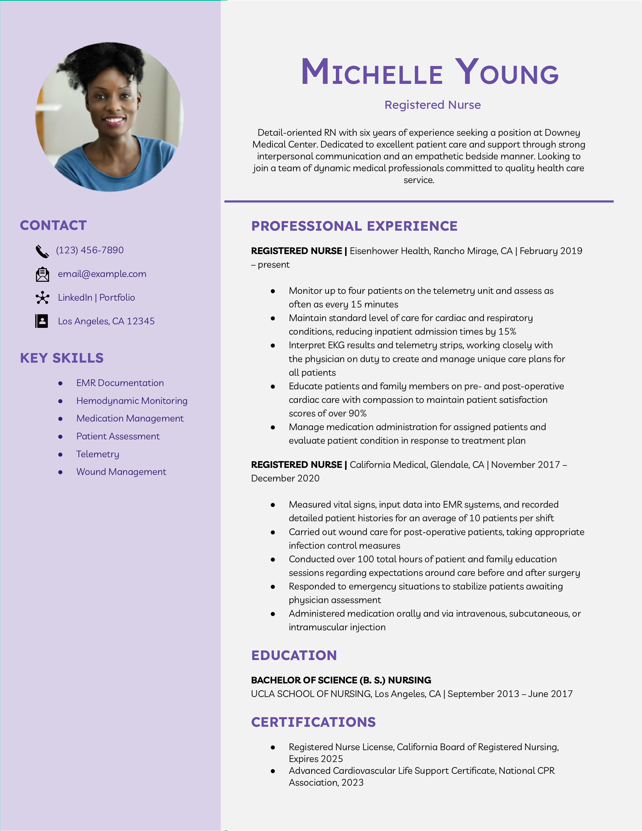 Mid Level Registered Nurse Resume Example (file _ make a copy)