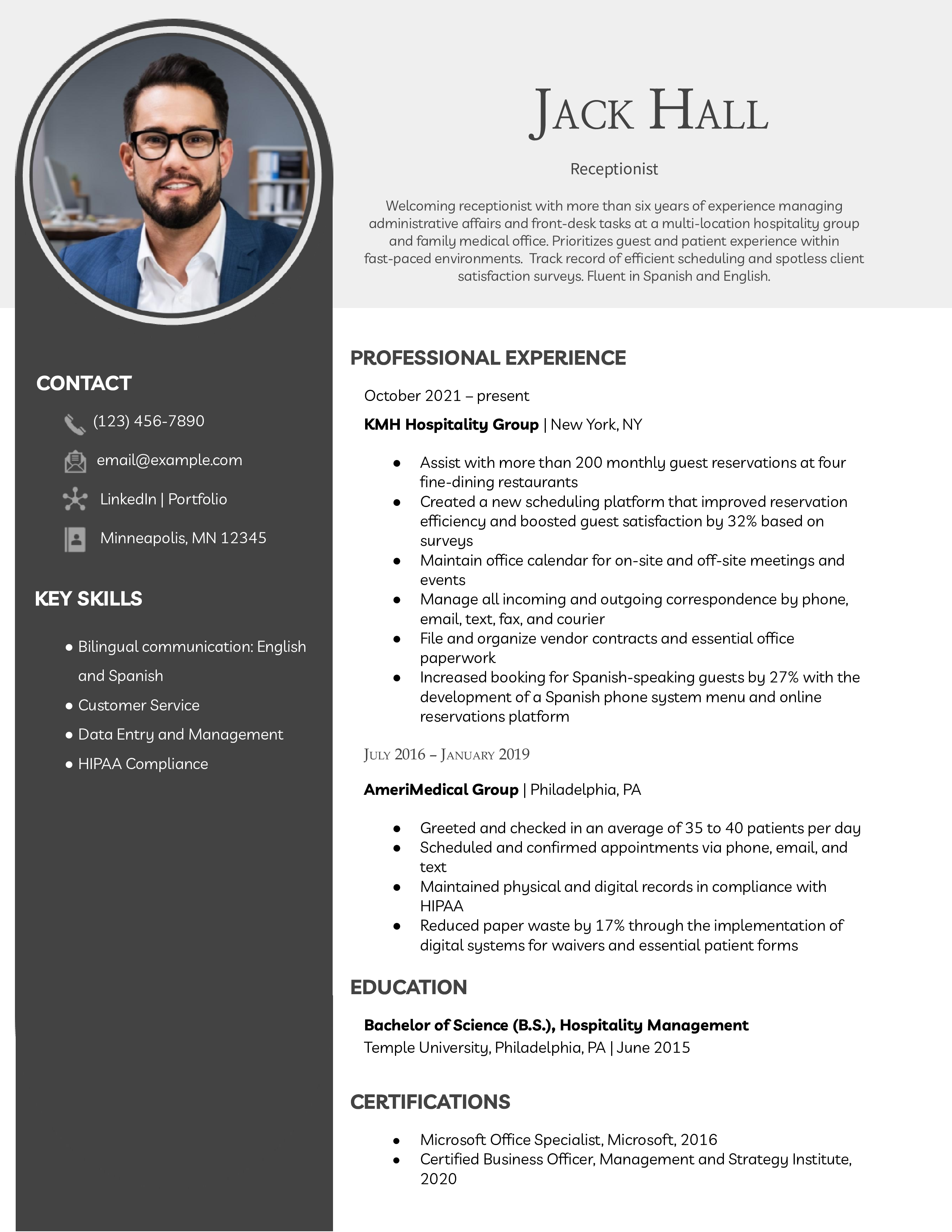 Mid-career Receptionist (file _ make a copy)