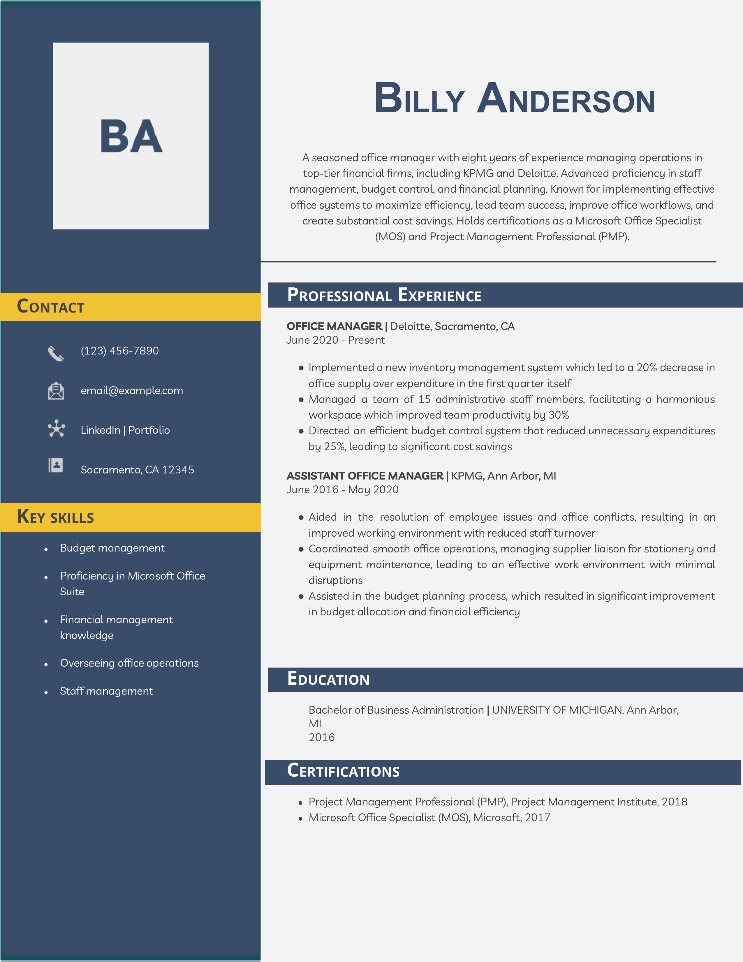 Office Manager Resume Template Example (file _ make a copy)